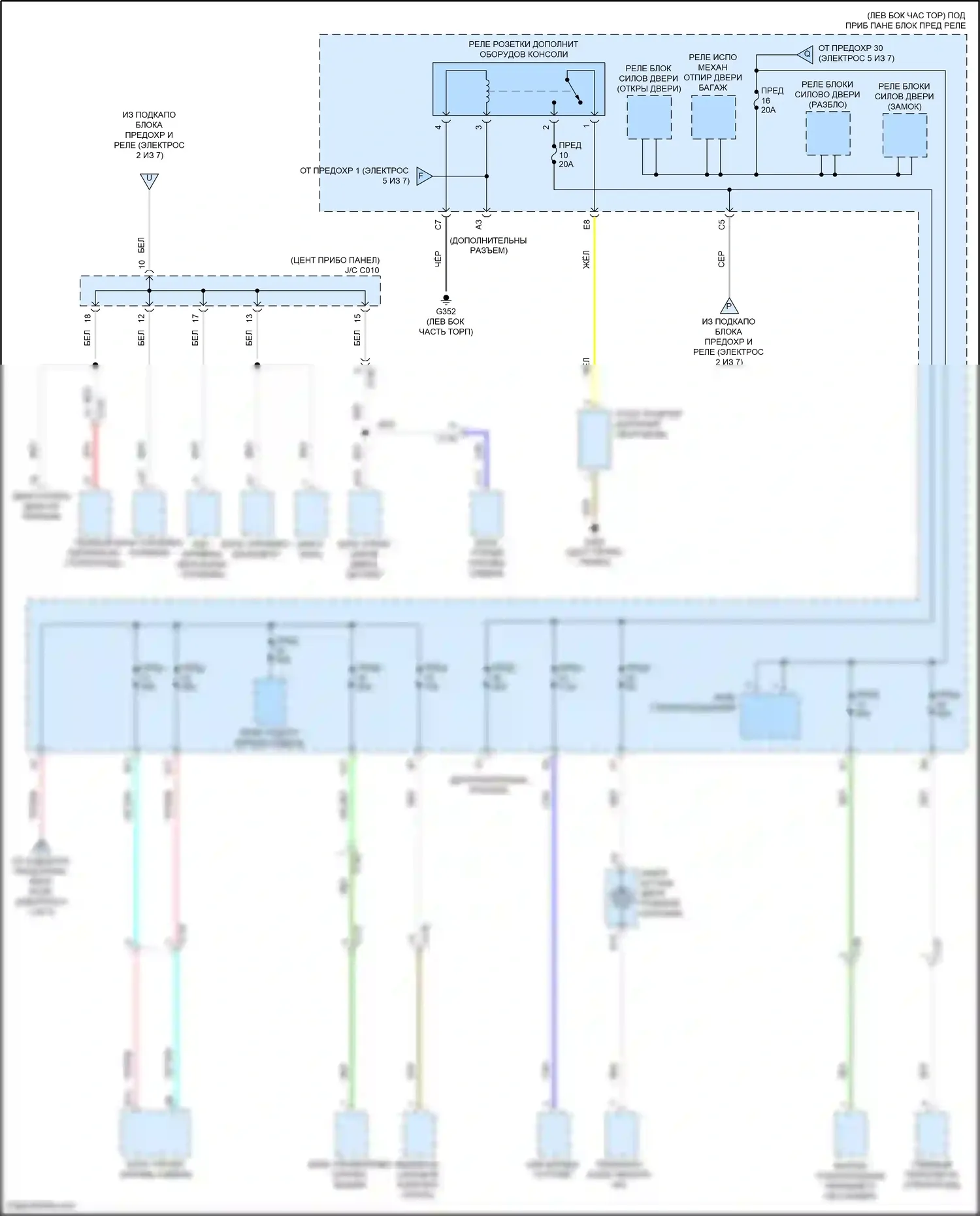 CR-V Honda V рестайлинг (2019-2024): Электросхема блока предохранителей реле, гибридного (4 из 7) 