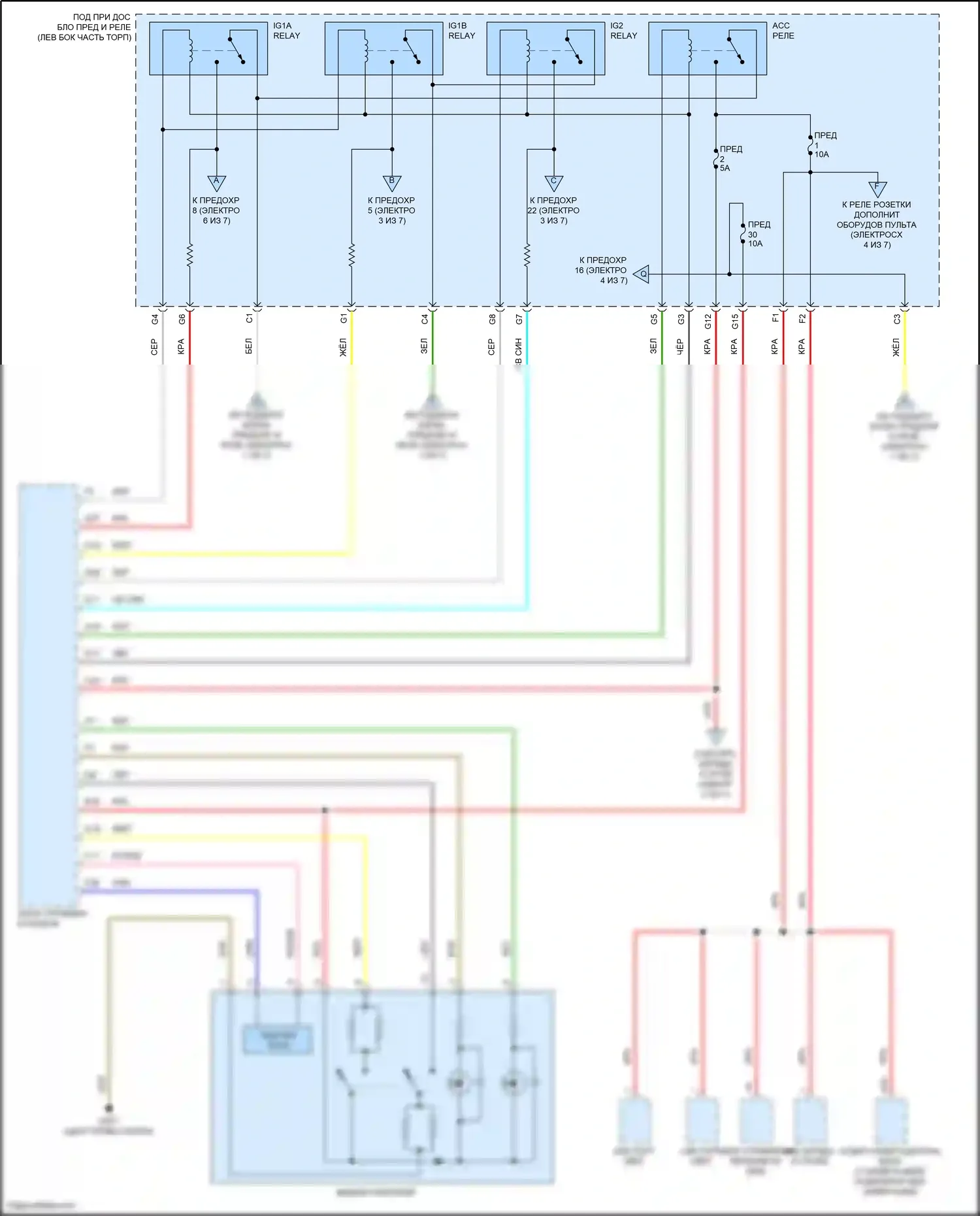 CR-V Honda V рестайлинг (2019-2024): Электросхема блока предохранителей реле, гибридного (5 из 7) 