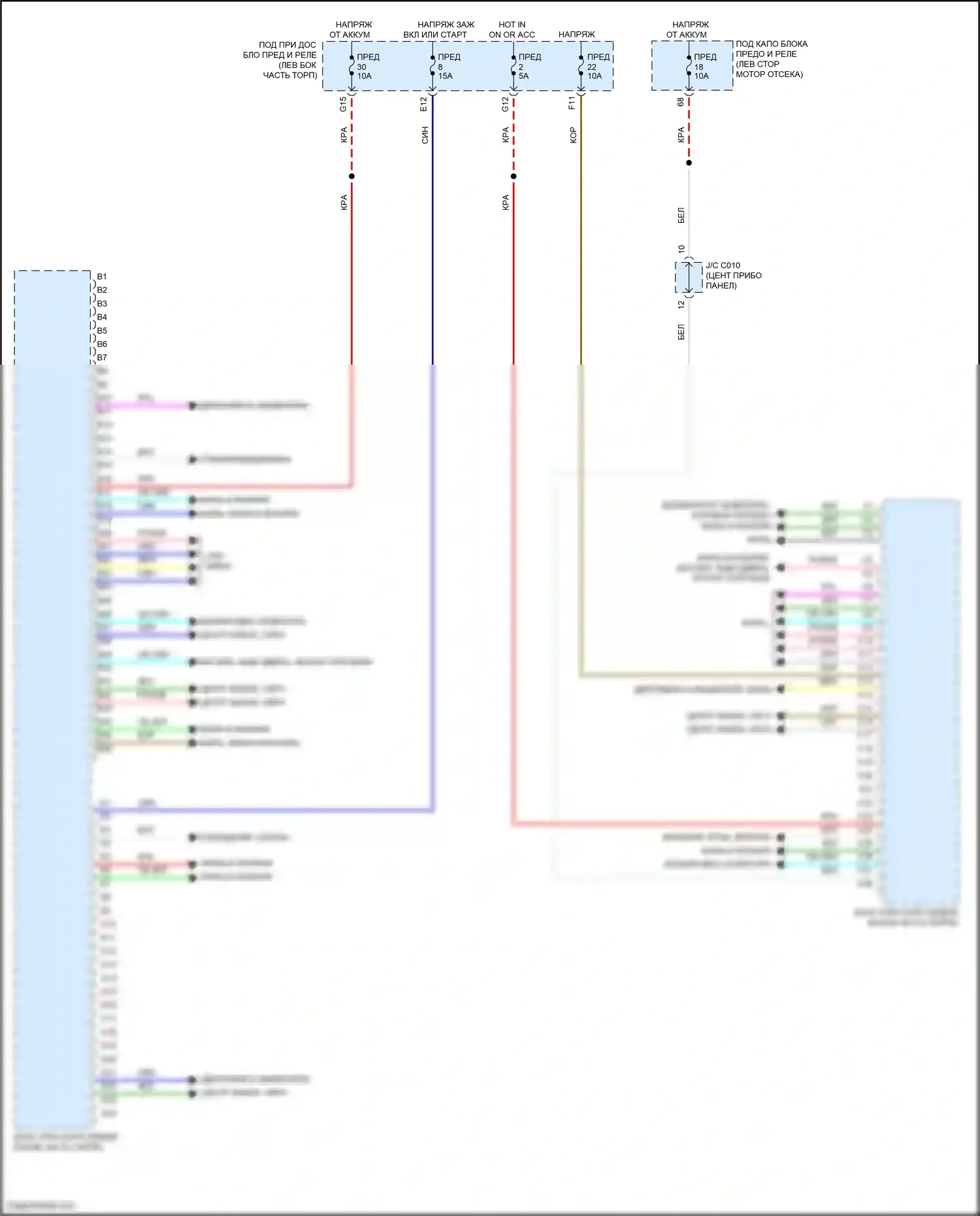 CR-V Honda V рестайлинг (2019-2024): Электросхема блоков управления кузовом, гибридная (2 из 2) 