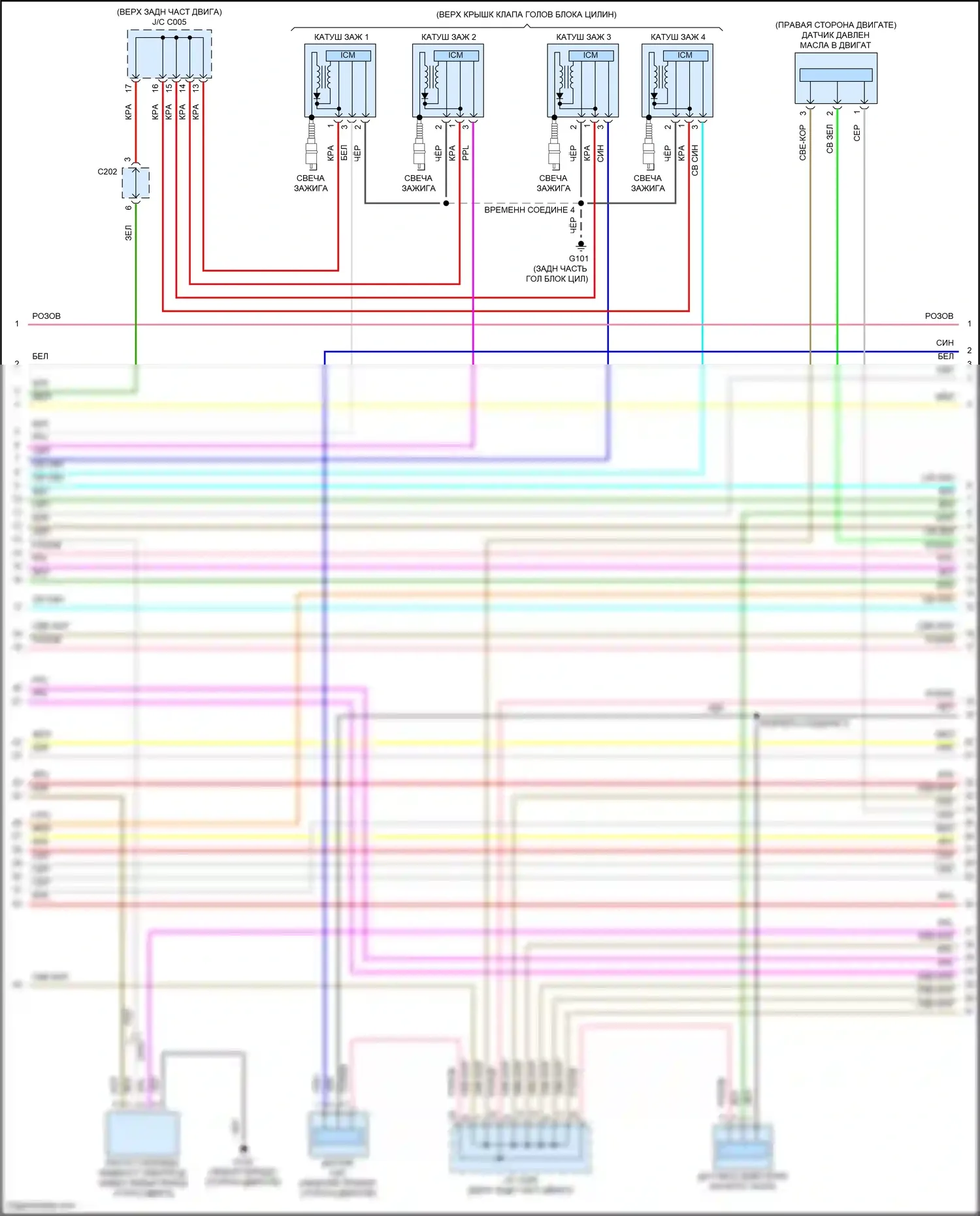 CR-V Honda V рестайлинг (2019-2024): Электросхема двигатель 2.0л гибрид, электросхема органов управления двигателем (6 из 8) 