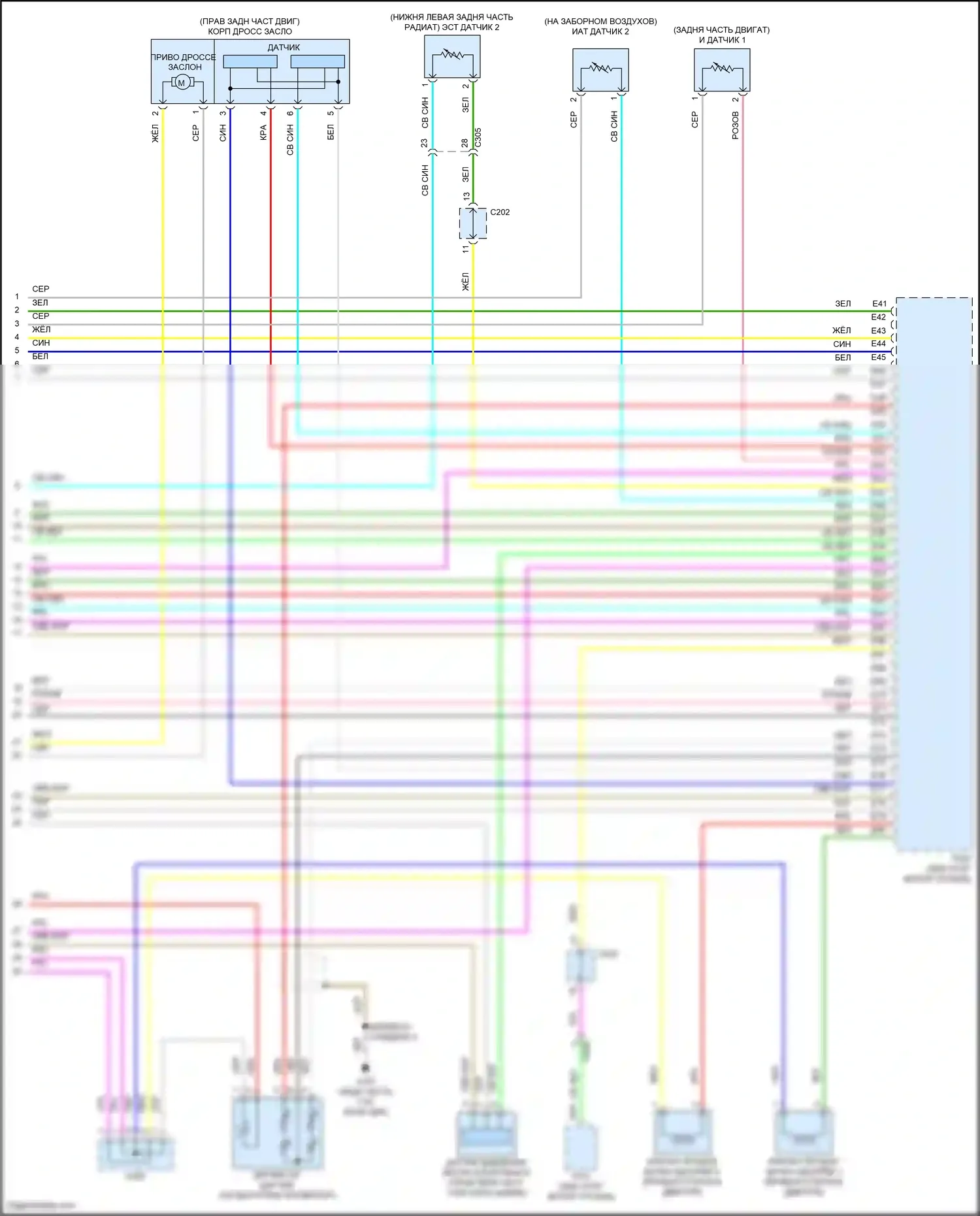 CR-V Honda V рестайлинг (2019-2024): Электросхема двигатель 2.0л гибрид, электросхема органов управления двигателем (8 из 8) 