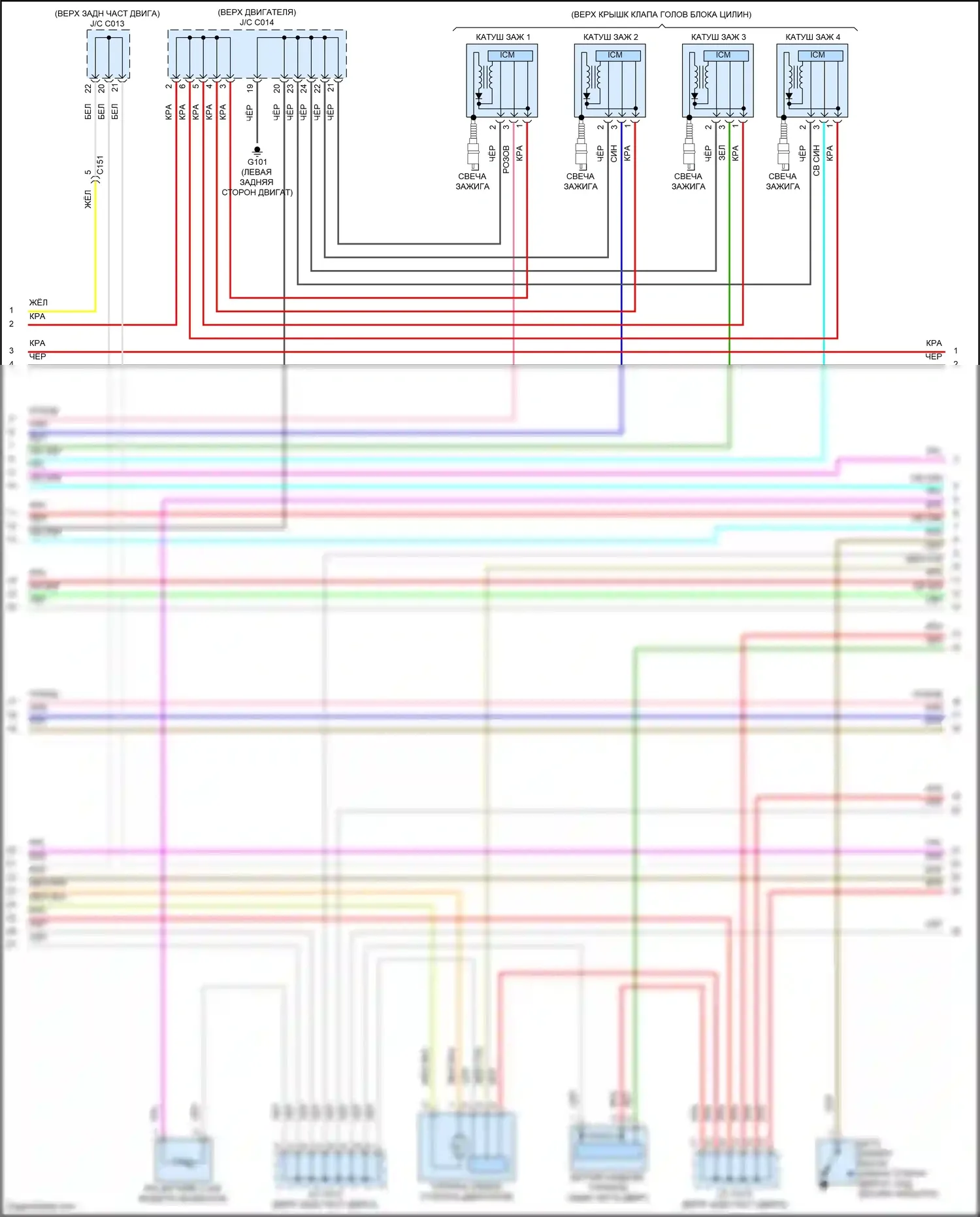 CR-V Honda V рестайлинг (2019-2024): Электросхема двигателя 1.5л турбо (5 из 6) 