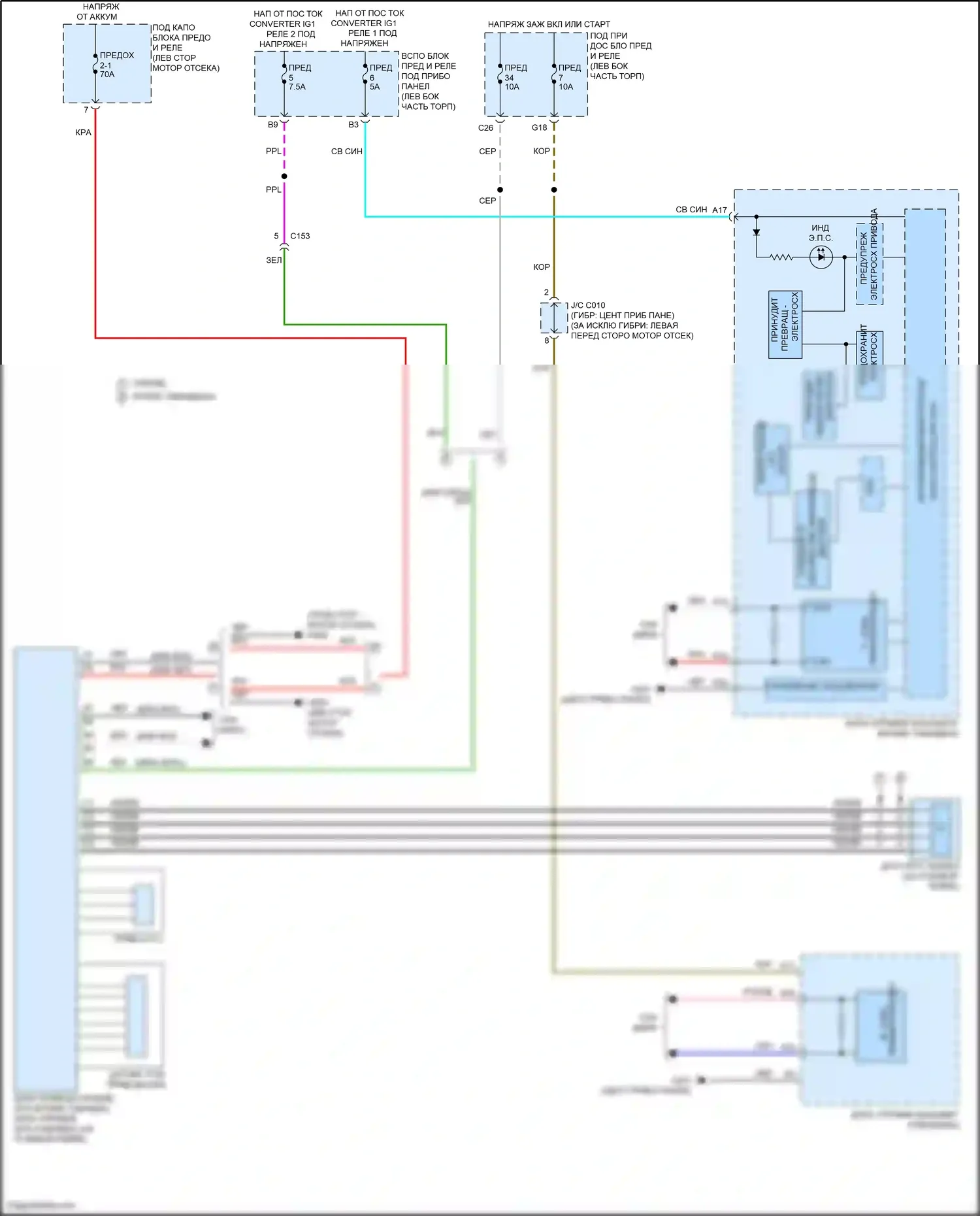 CR-V Honda V рестайлинг (2019-2024): Электросхема электроусилителя руля 