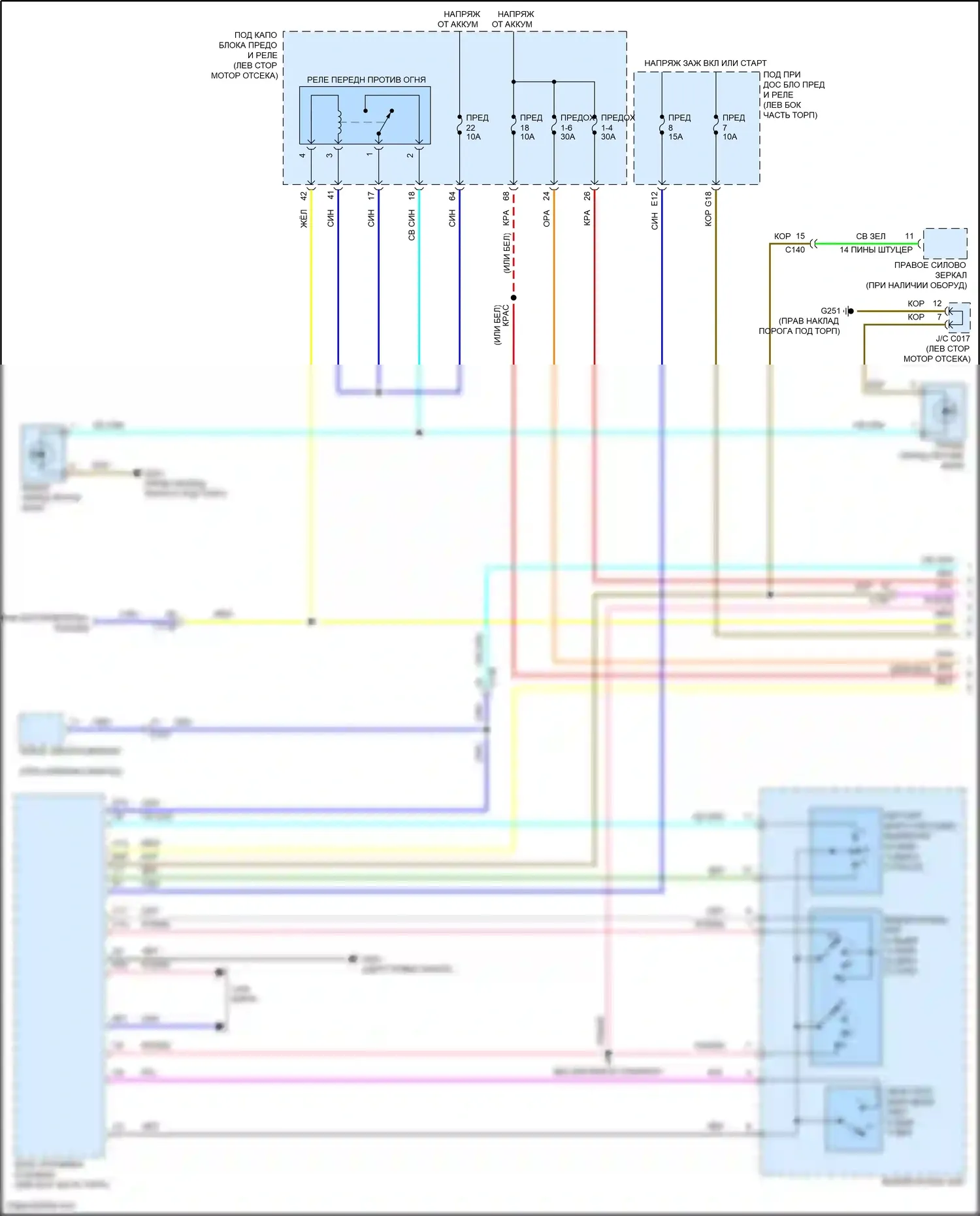 CR-V Honda V рестайлинг (2019-2024): Электросхема фар, гибридная (1 из 2) 