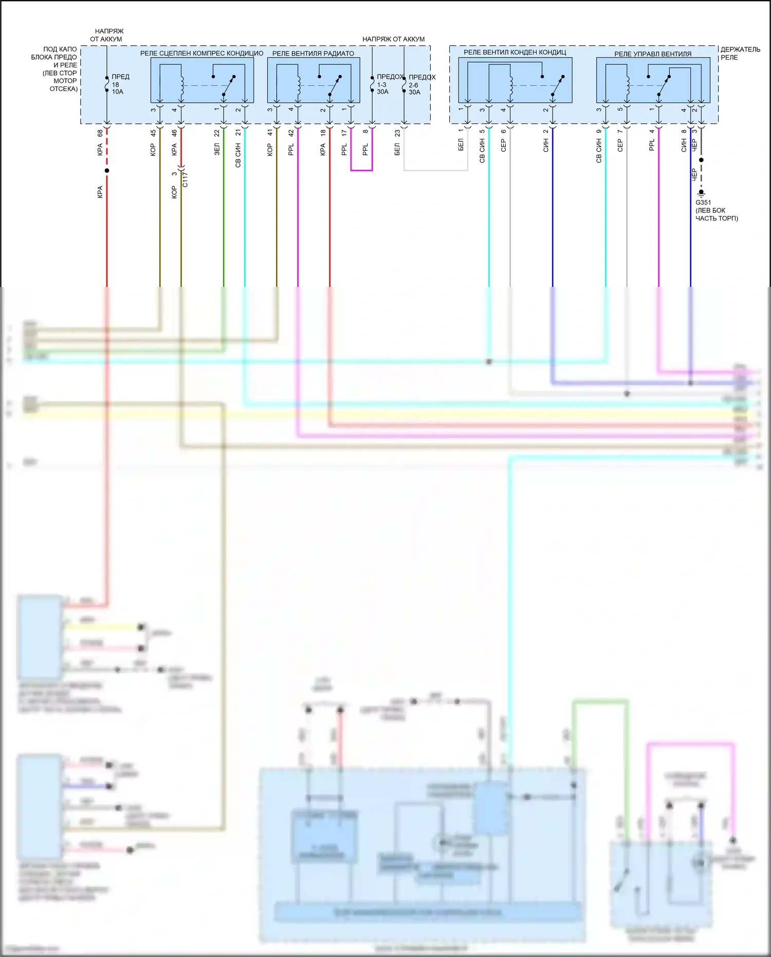 CR-V Honda V рестайлинг (2019-2024): Электросхема климат контроля, кроме гибридного (3 из 4) 