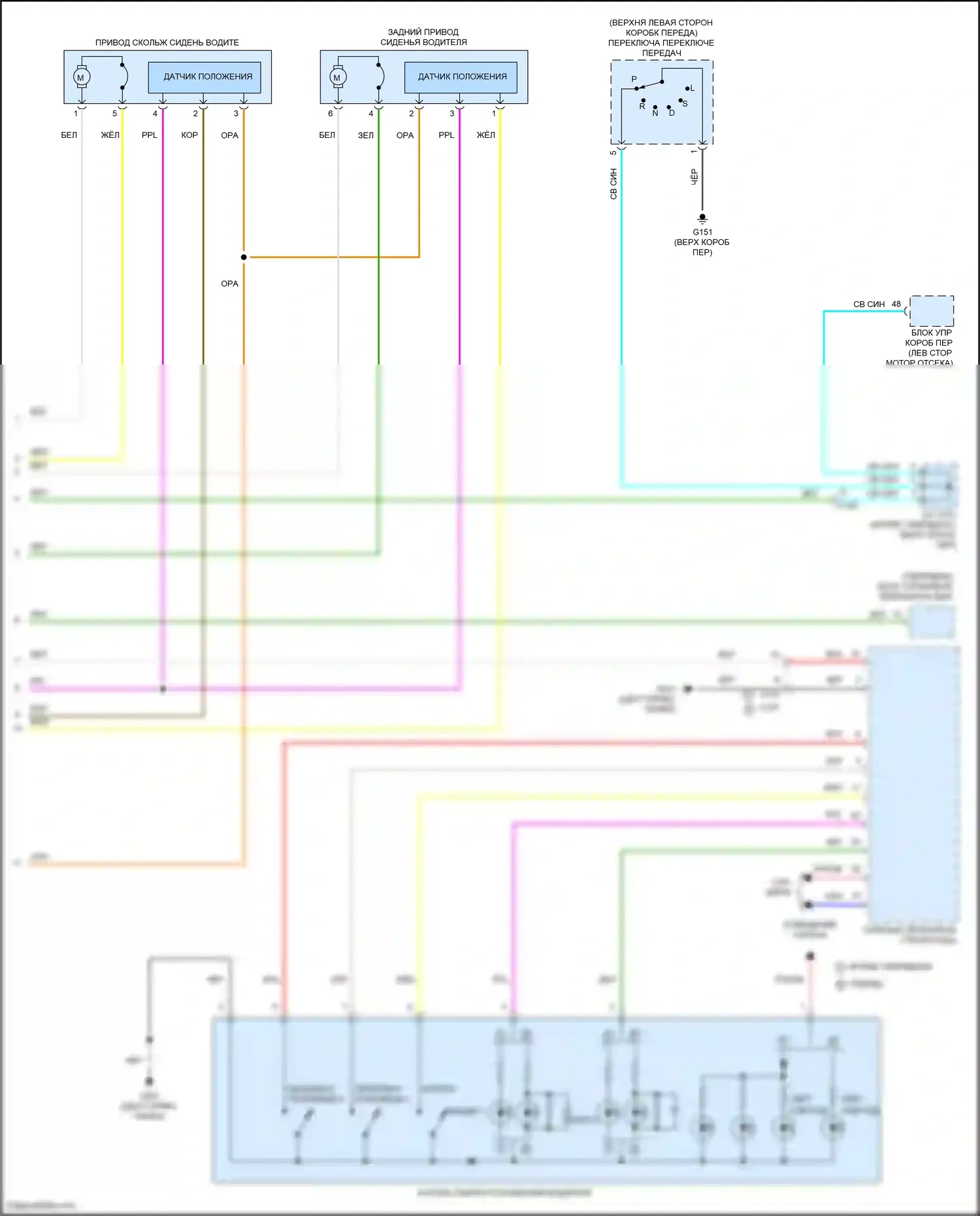 CR-V Honda V рестайлинг (2019-2024): Электросхема систем памяти (2 из 2) 