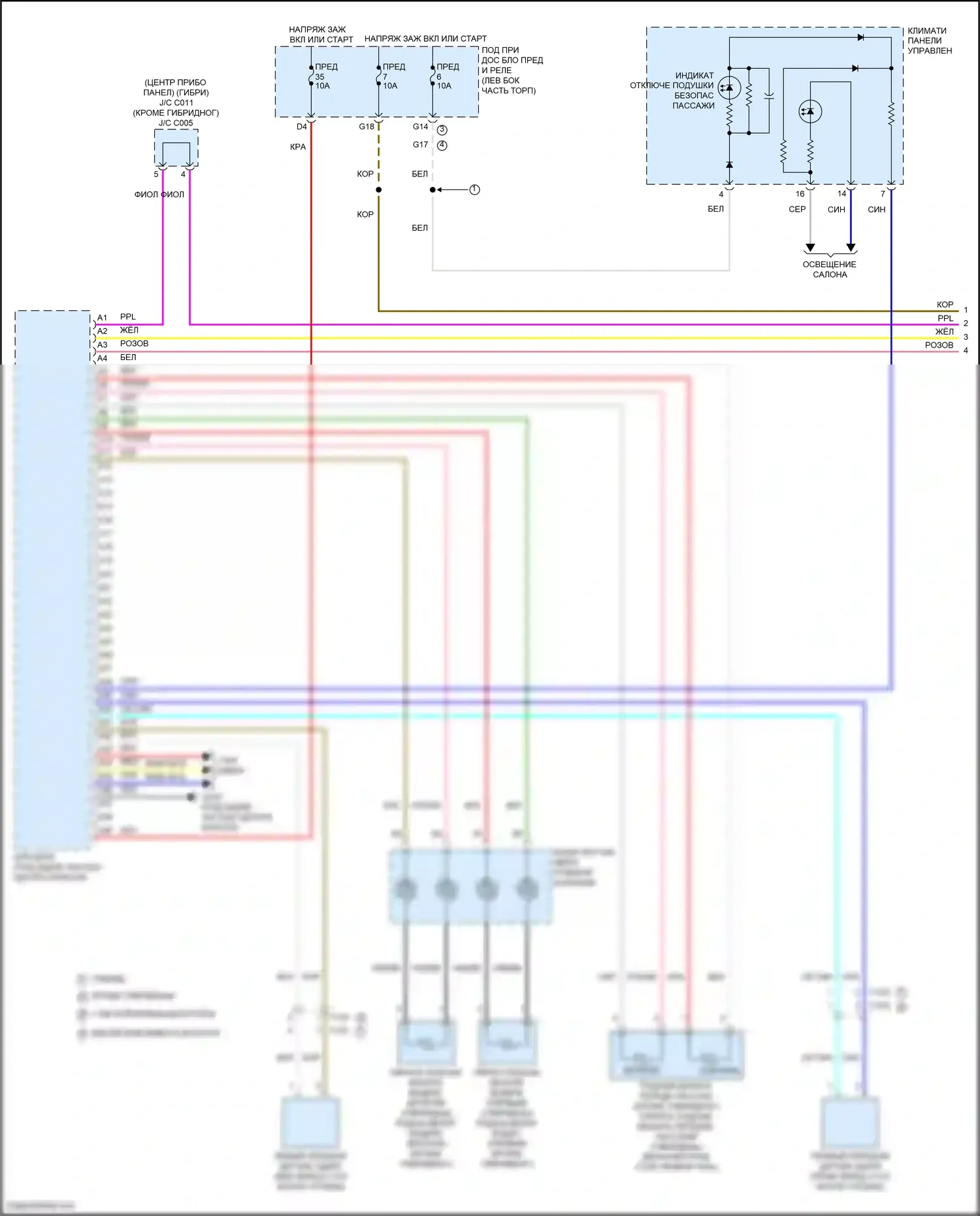CR-V Honda V рестайлинг (2019-2024): Электросхема подушек безопасности (1 из 3) 
