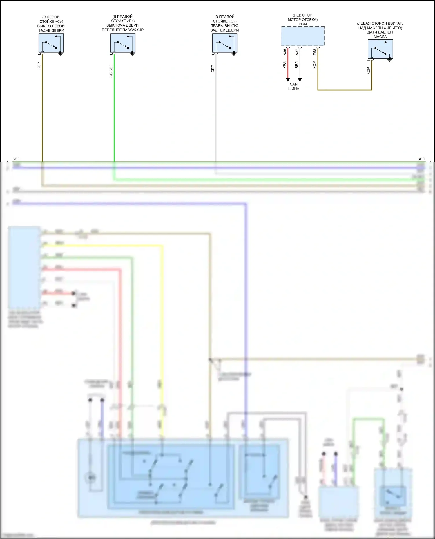 CR-V Honda V рестайлинг (2019-2024): Электросхема приборной панели, кроме гибридной (3 из 4) 
