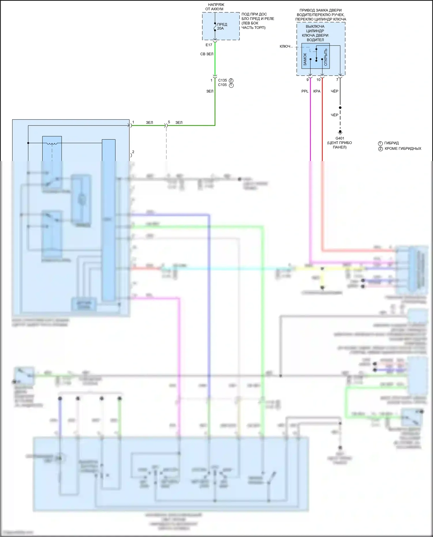 CR-V Honda V рестайлинг (2019-2024): Электросхема буровой вышки 