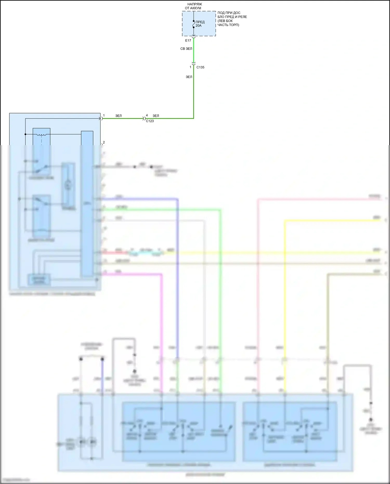 CR-V Honda V рестайлинг (2019-2024): Панорамная электросхема крыши (1 из 2) 