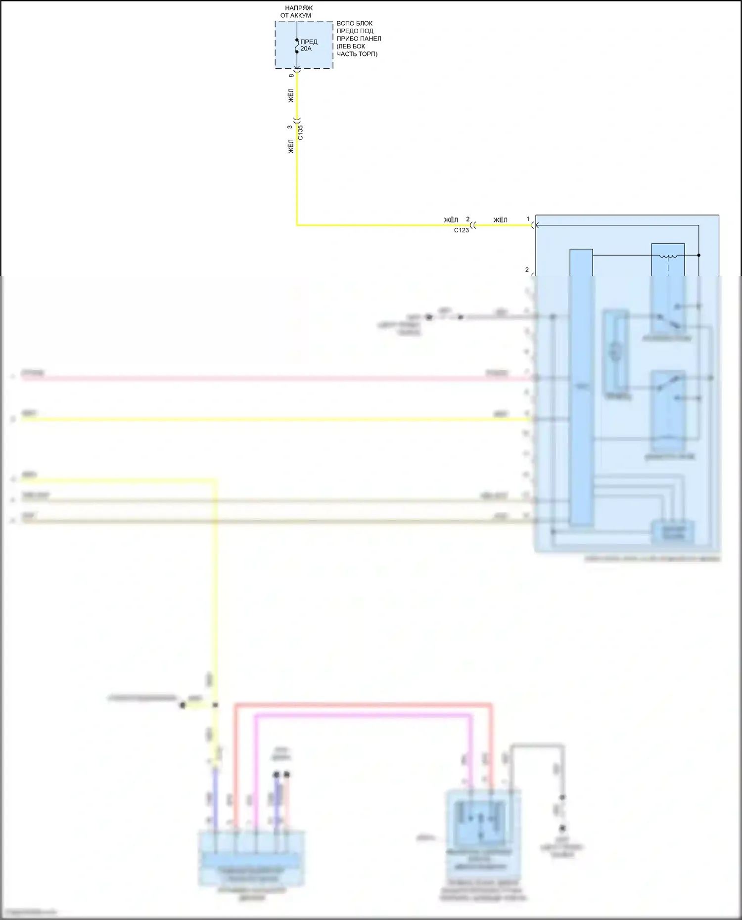 CR-V Honda V рестайлинг (2019-2024): Панорамная электросхема крыши (2 из 2) 