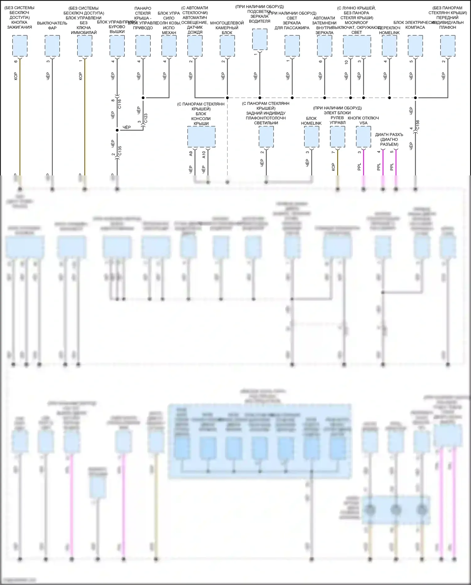 CR-V Honda V рестайлинг (2019-2024): Электросхема разводки массы, кроме гибридной (2 из 5) 