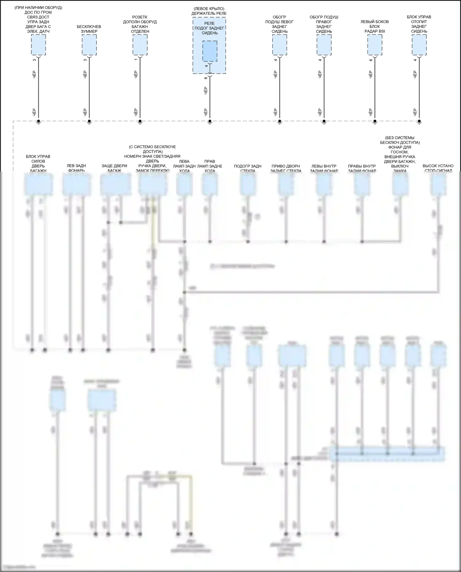 CR-V Honda V рестайлинг (2019-2024): Электросхема разводки массы, за исключением гибридной (5 из 5) 