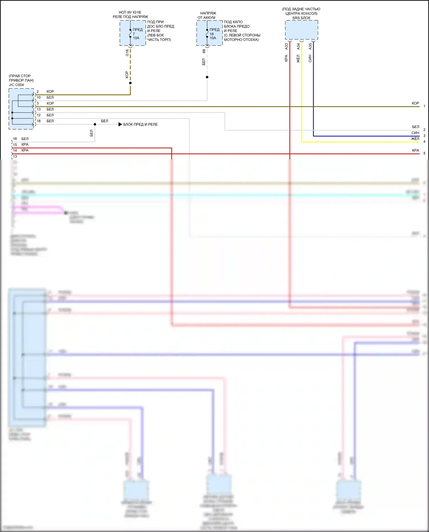 CR-V Honda V (2016-2022): Электросхема компьютерной информационной линии, со шлюзом (can) (1 из 4) 