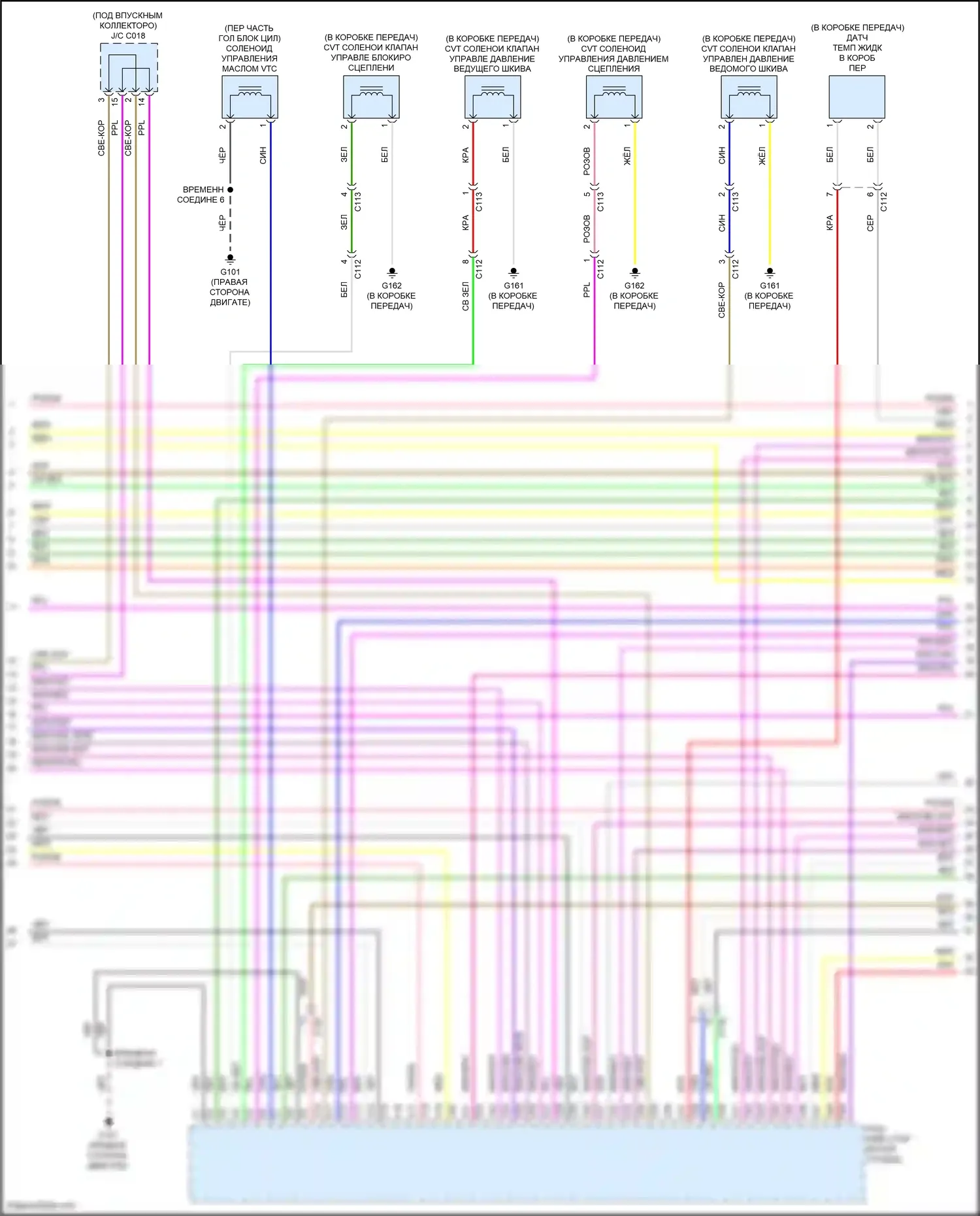 CR-V Honda V (2016-2022): Электросхема двигателя 2.4л (3 из 7) 