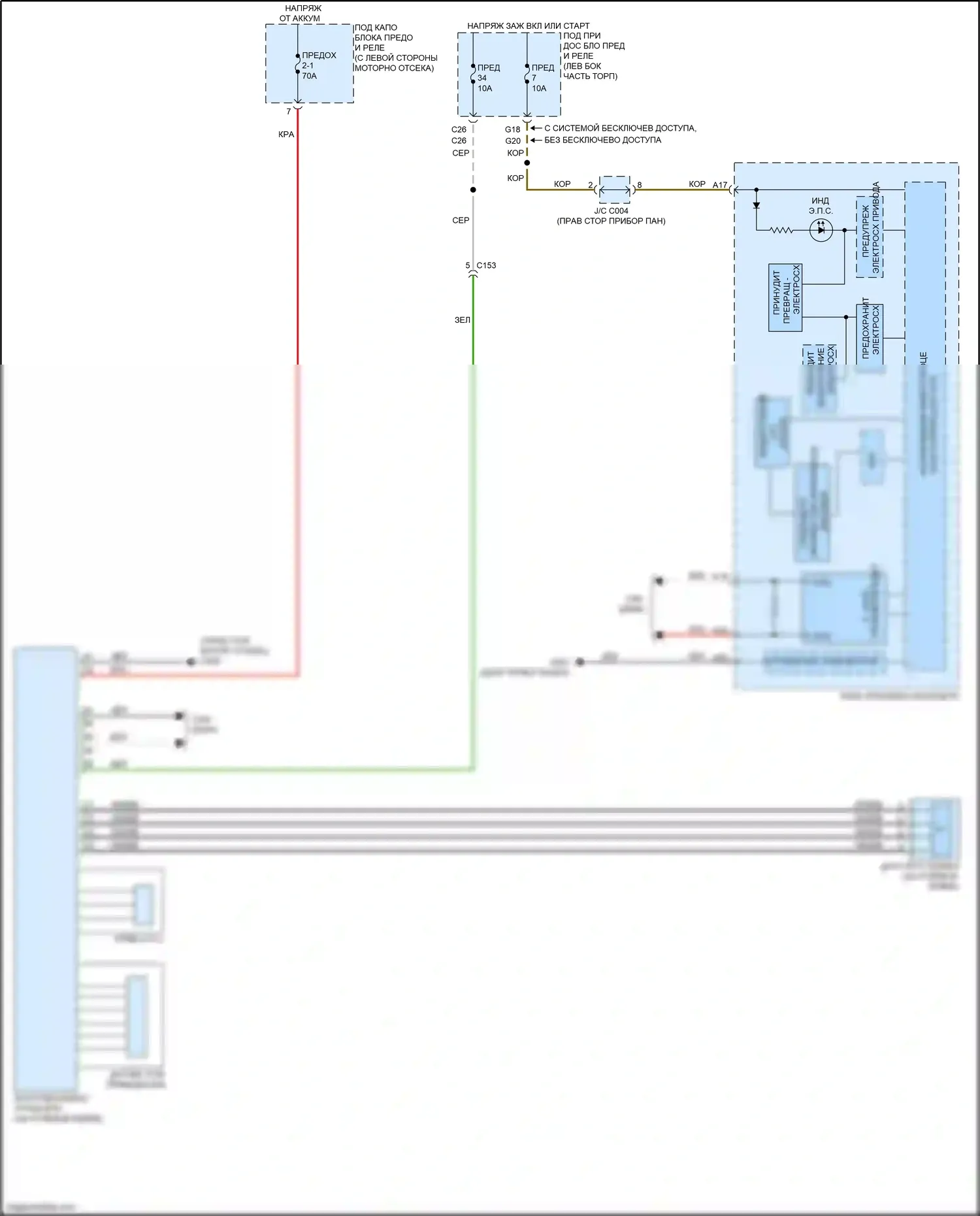 CR-V Honda V (2016-2022): Электросхема электроусилителя руля 