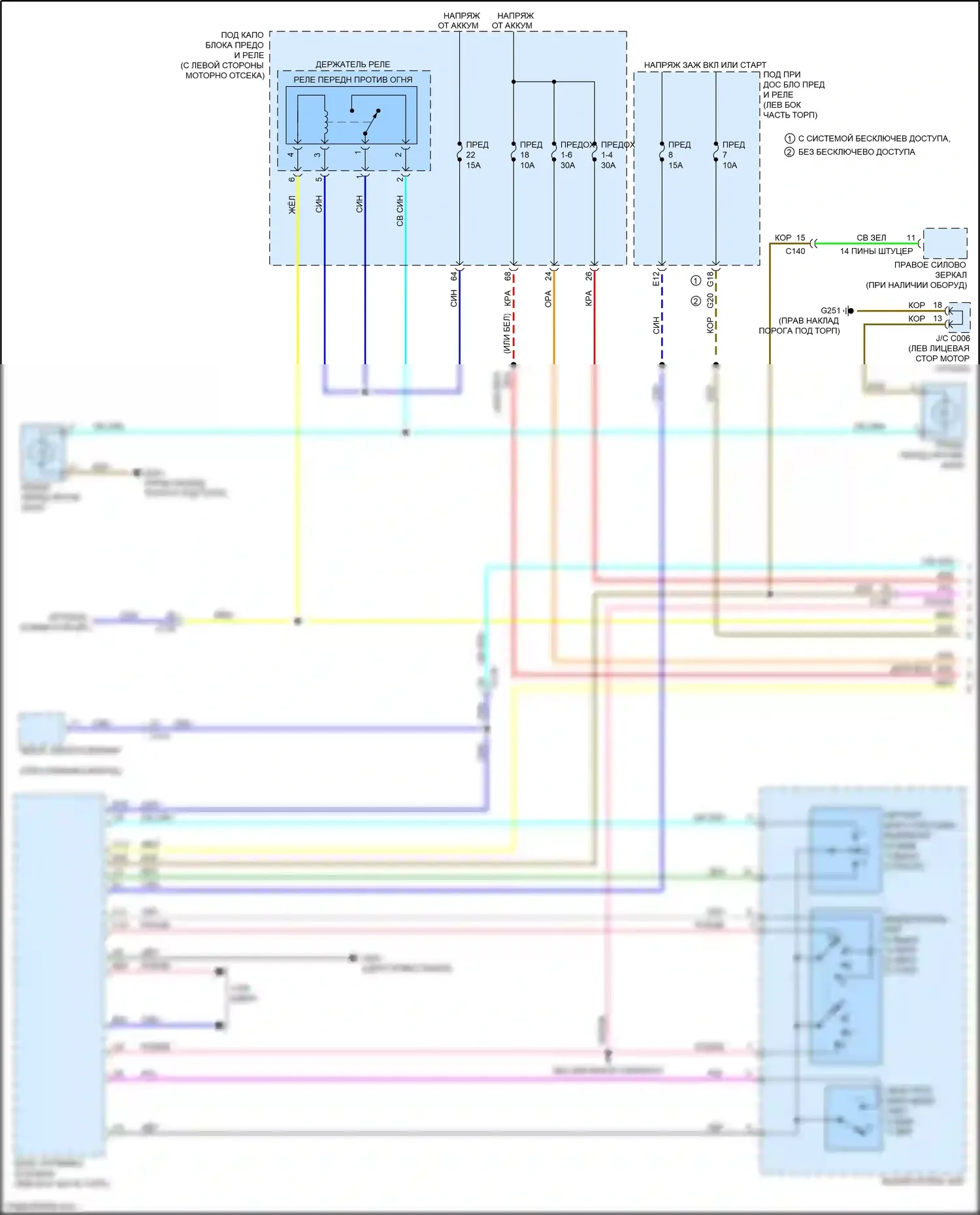 CR-V Honda V (2016-2022): Электросхема фар (1 из 2) 