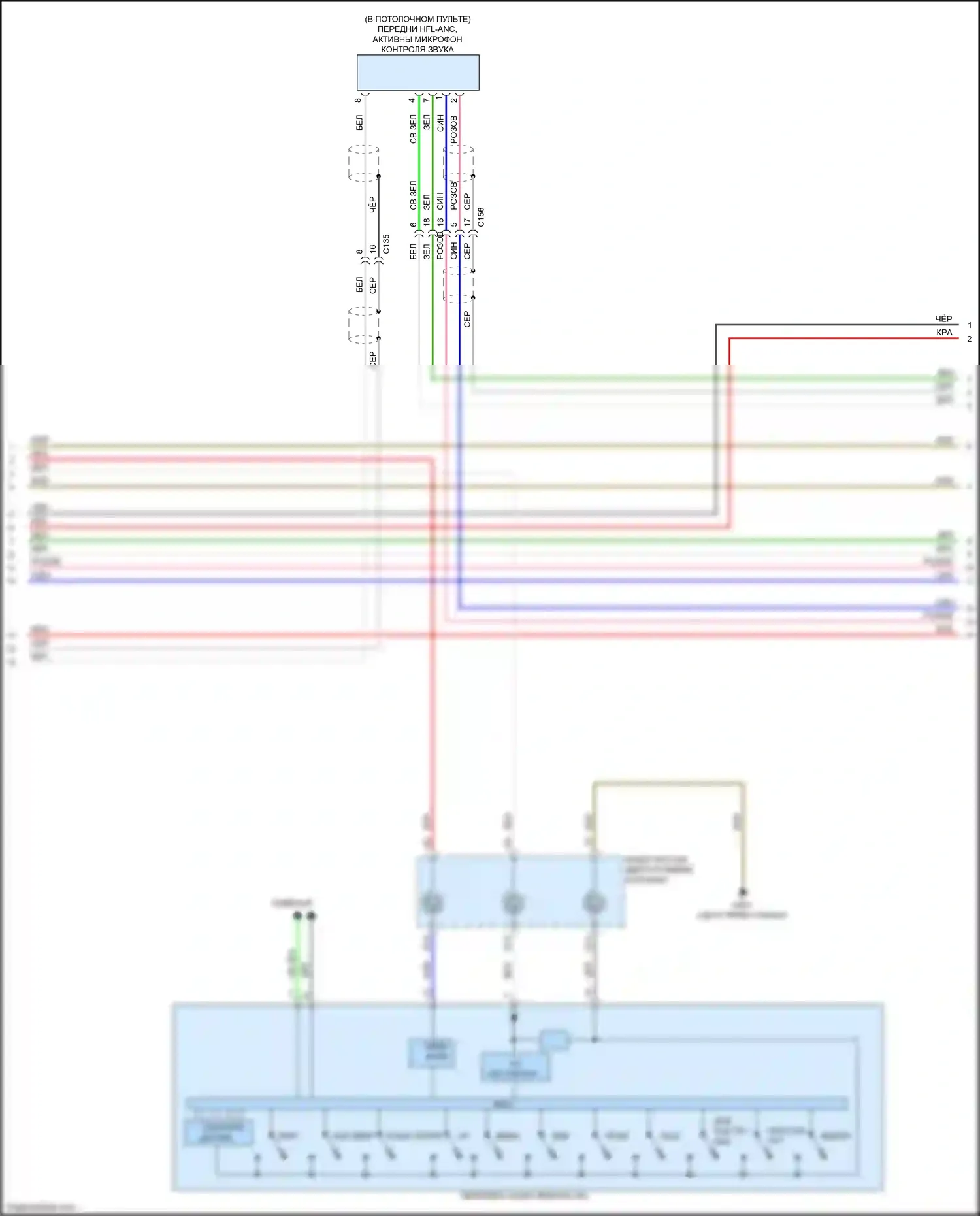 CR-V Honda V (2016-2022): Электросхема магнитолы, с дисплеем звука, без усилителя (4 из 5) 