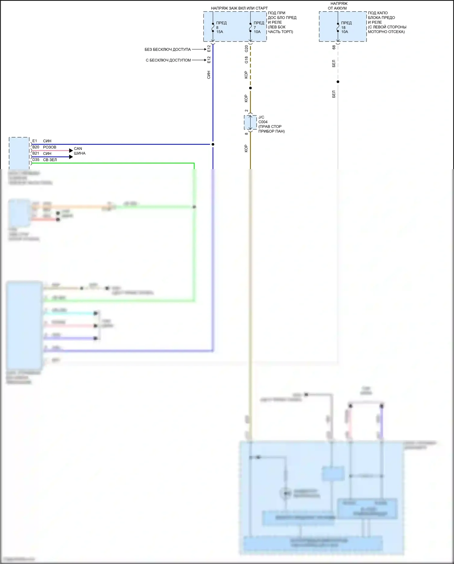 CR-V Honda V (2016-2022): Электросхема иммобилайзера 
