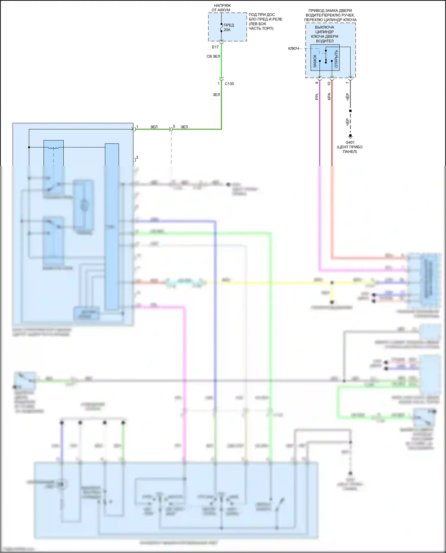 CR-V Honda V (2016-2022): Электросхема буровой вышки 