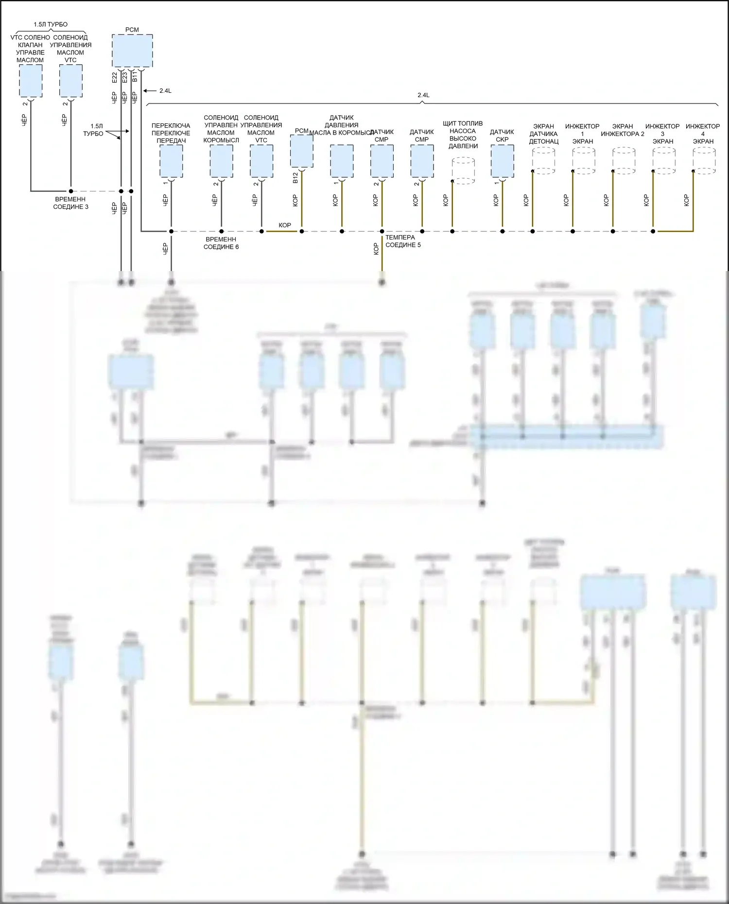 CR-V Honda V (2016-2022): Электросхема точек подключения масс (1 из 5) 
