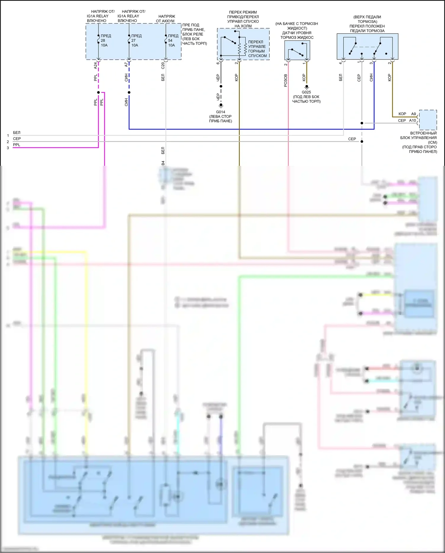 CR-V Honda VI (2022-2024): Антиблокировочная система abs электросхема соединений, гибридная (2 из 2) 