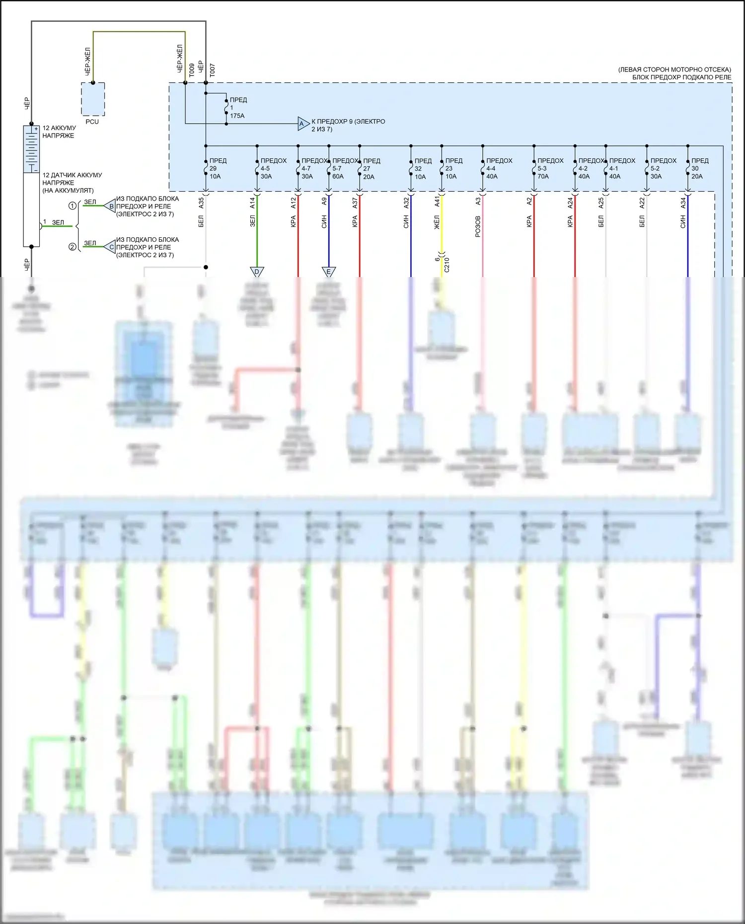 CR-V Honda VI (2022-2024): Электросхема блока предохранителей реле, гибридного (1 из 7) 
