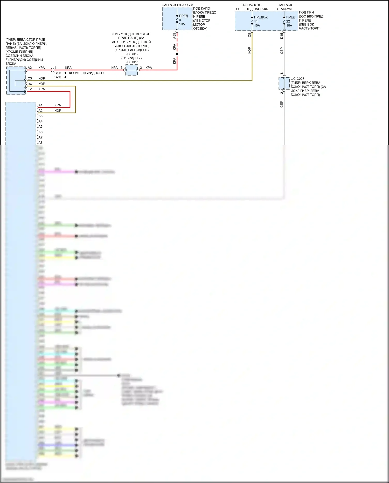 CR-V Honda VI (2022-2024): Электросхема блоков управления кузовом (1 из 2) 