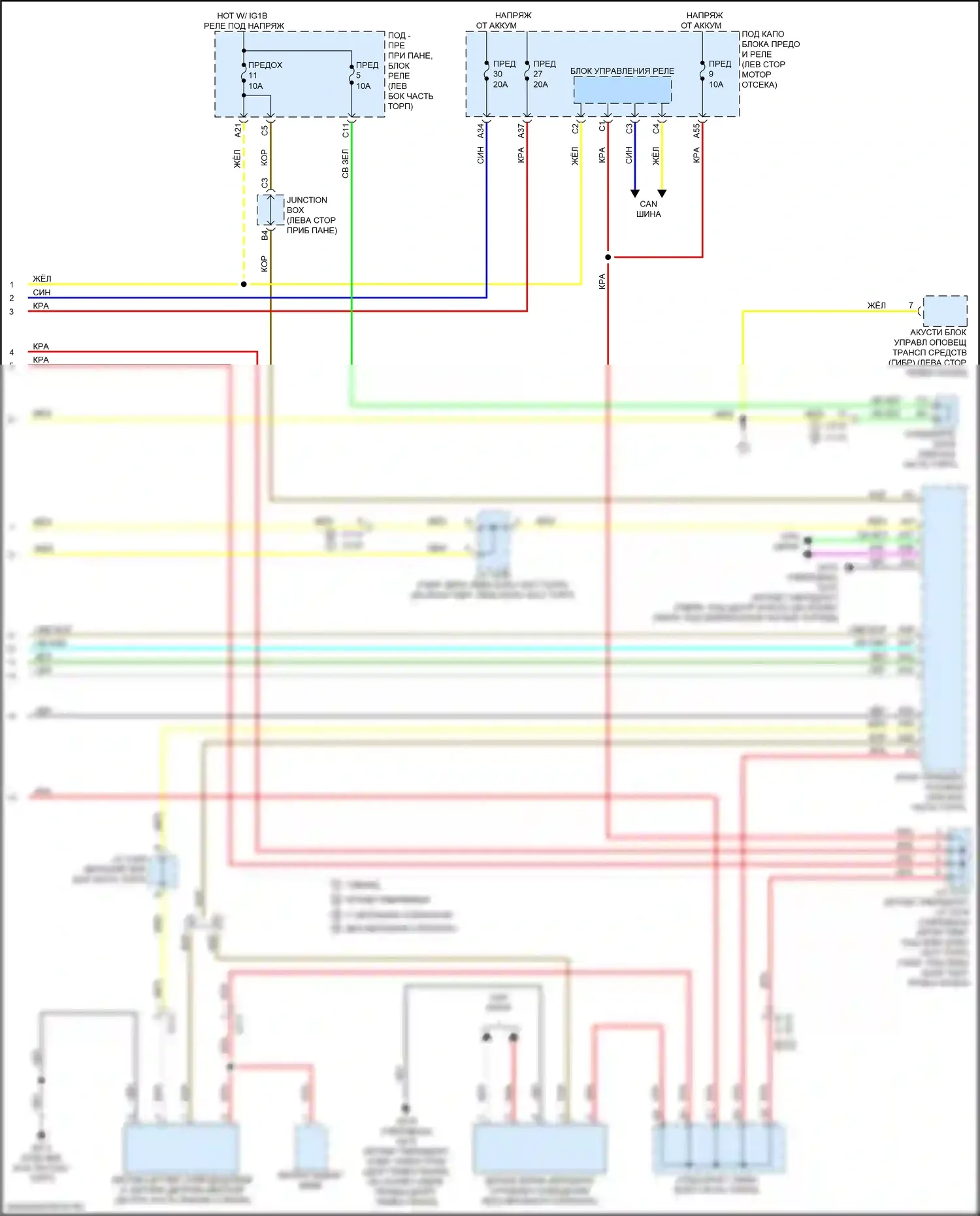CR-V Honda VI (2022-2024): Электросхема фар (2 из 2) 