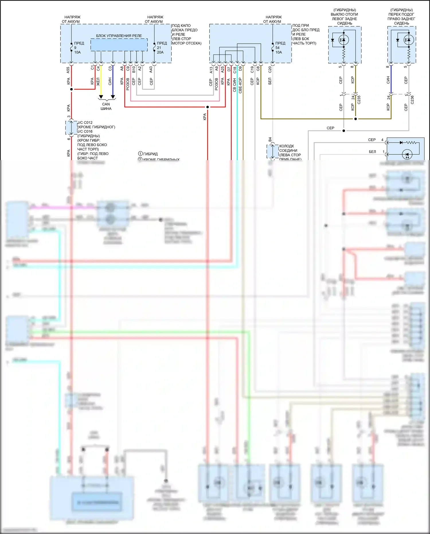 CR-V Honda VI (2022-2024): Электросхема подсветки приборной панели (2 из 2) 