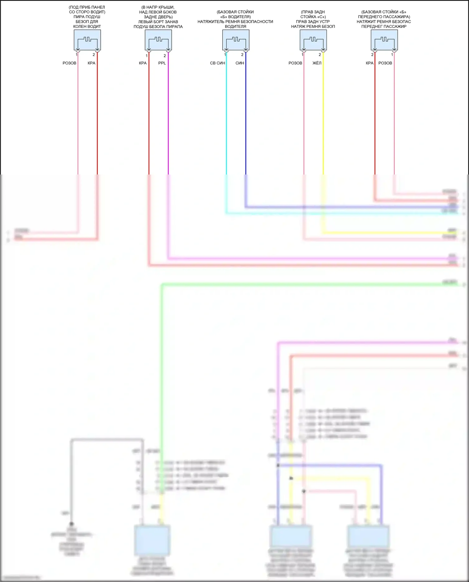 CR-V Honda VI (2022-2024): Электросхема подушек безопасности (3 из 5) 