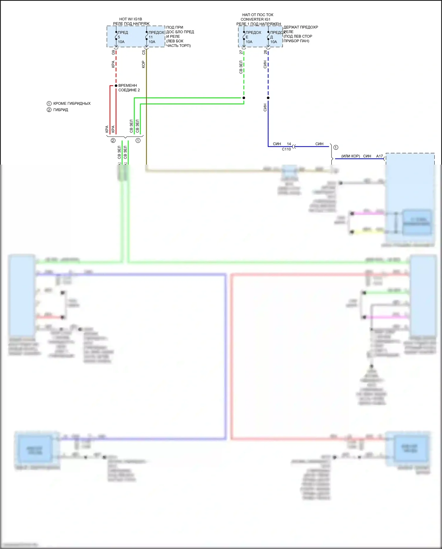 CR-V Honda VI (2022-2024): Электросхема мониторинга в слепой зоне 
