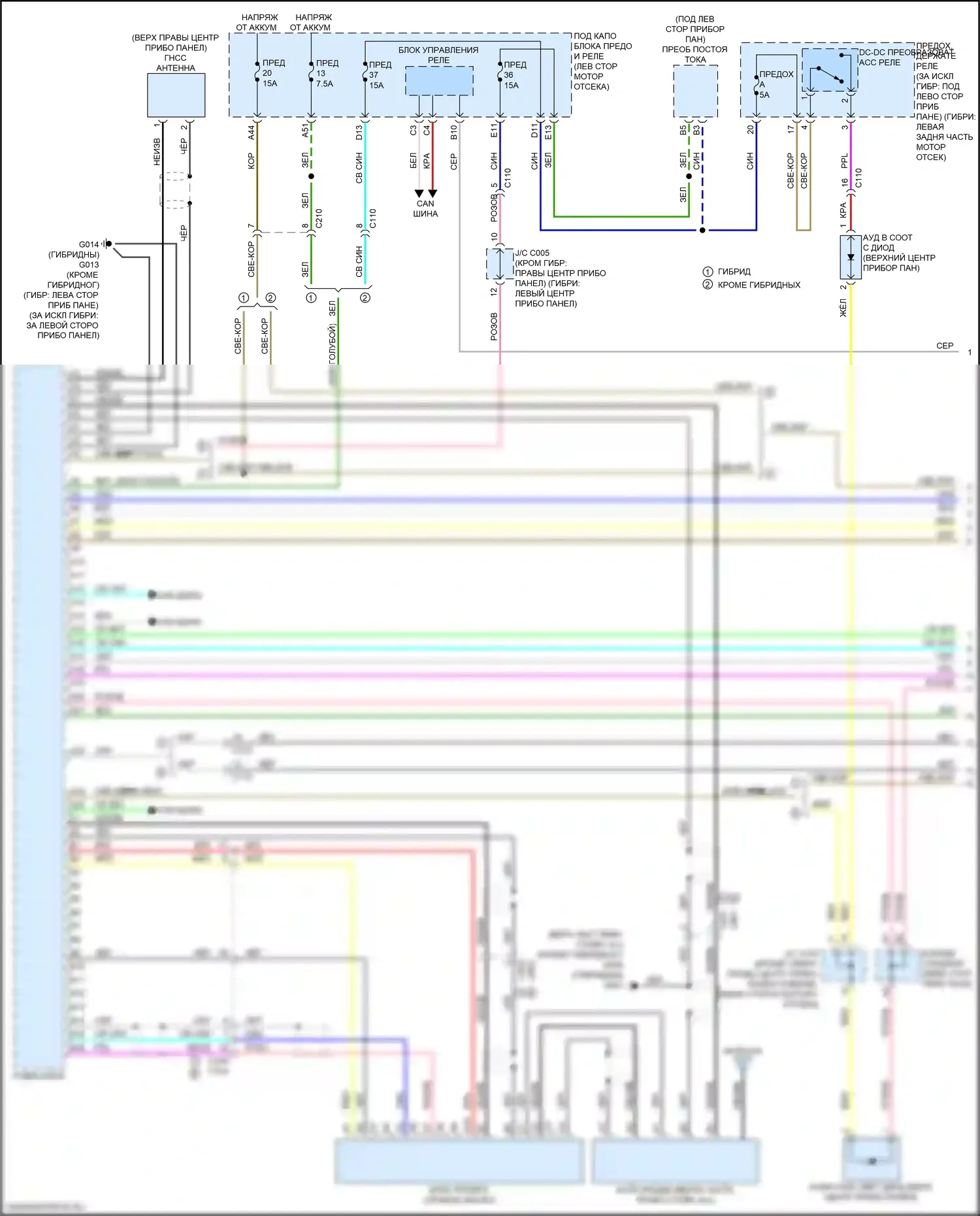 CR-V Honda VI (2022-2024): Электросхема навигации, 8 динамиков (1 из 5) 