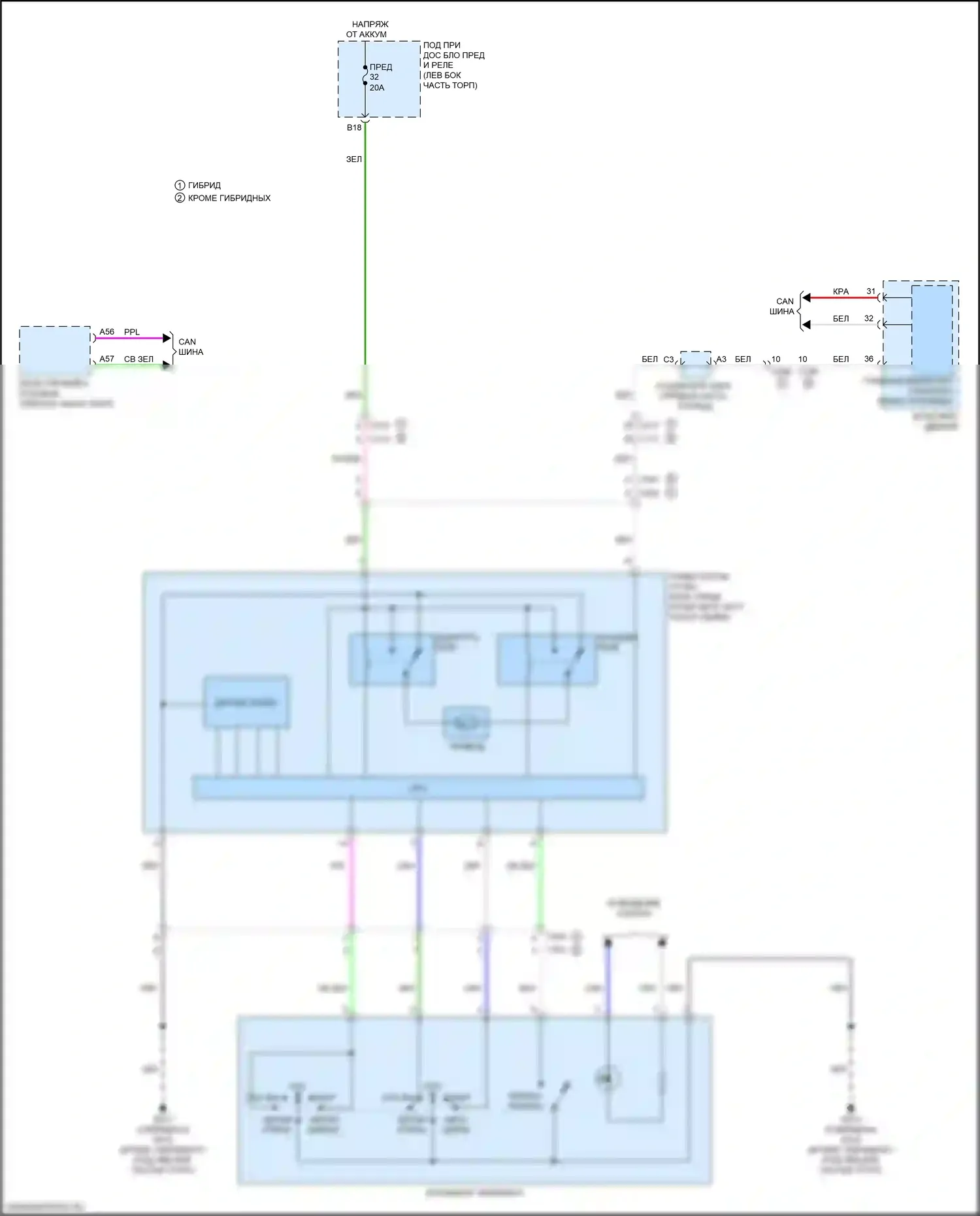 CR-V Honda VI (2022-2024): Электросхема складной крыши/люка 