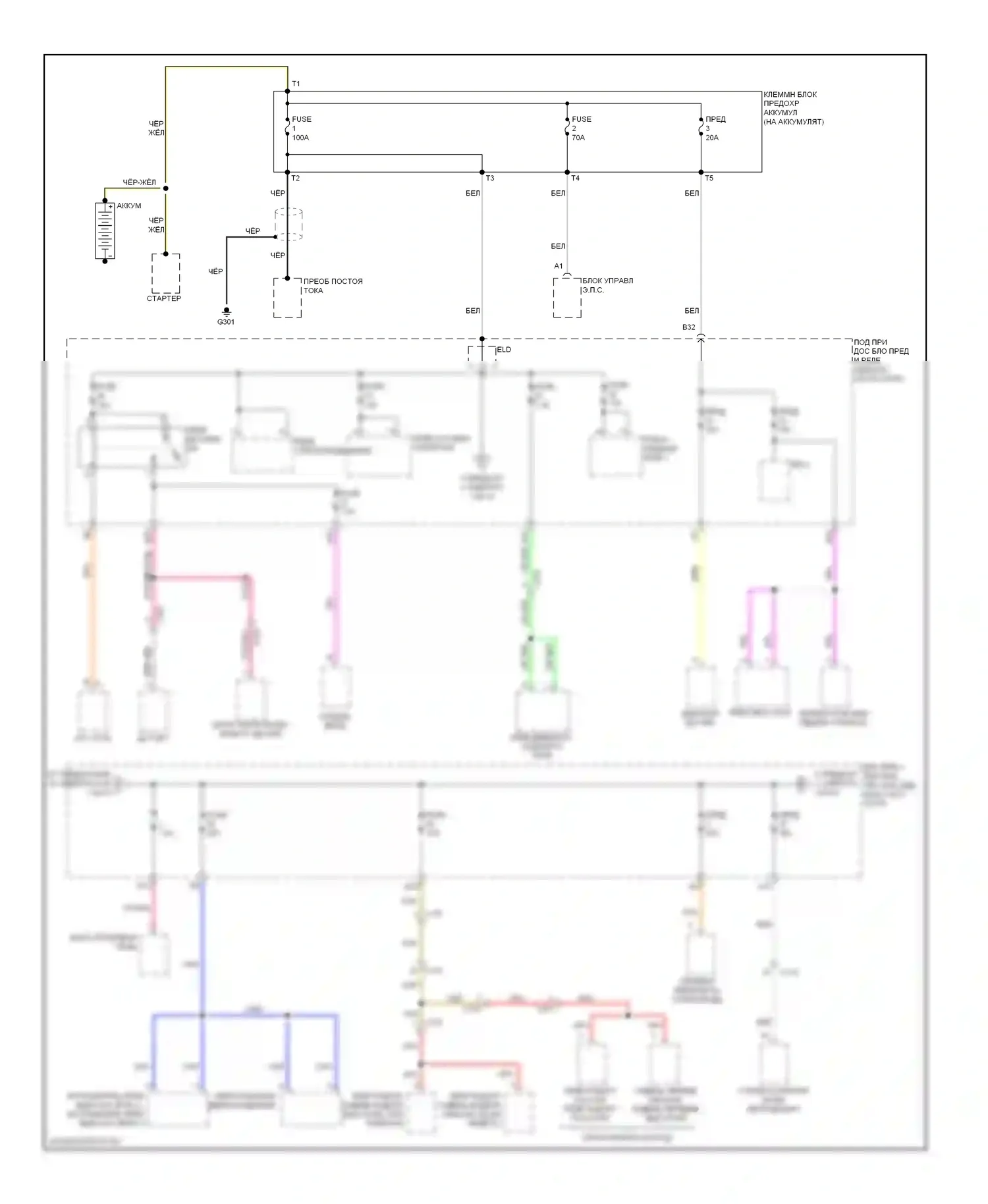 CR-Z Honda I (2010-2016): Электросхема блока предохранителей реле (1 из 4) 