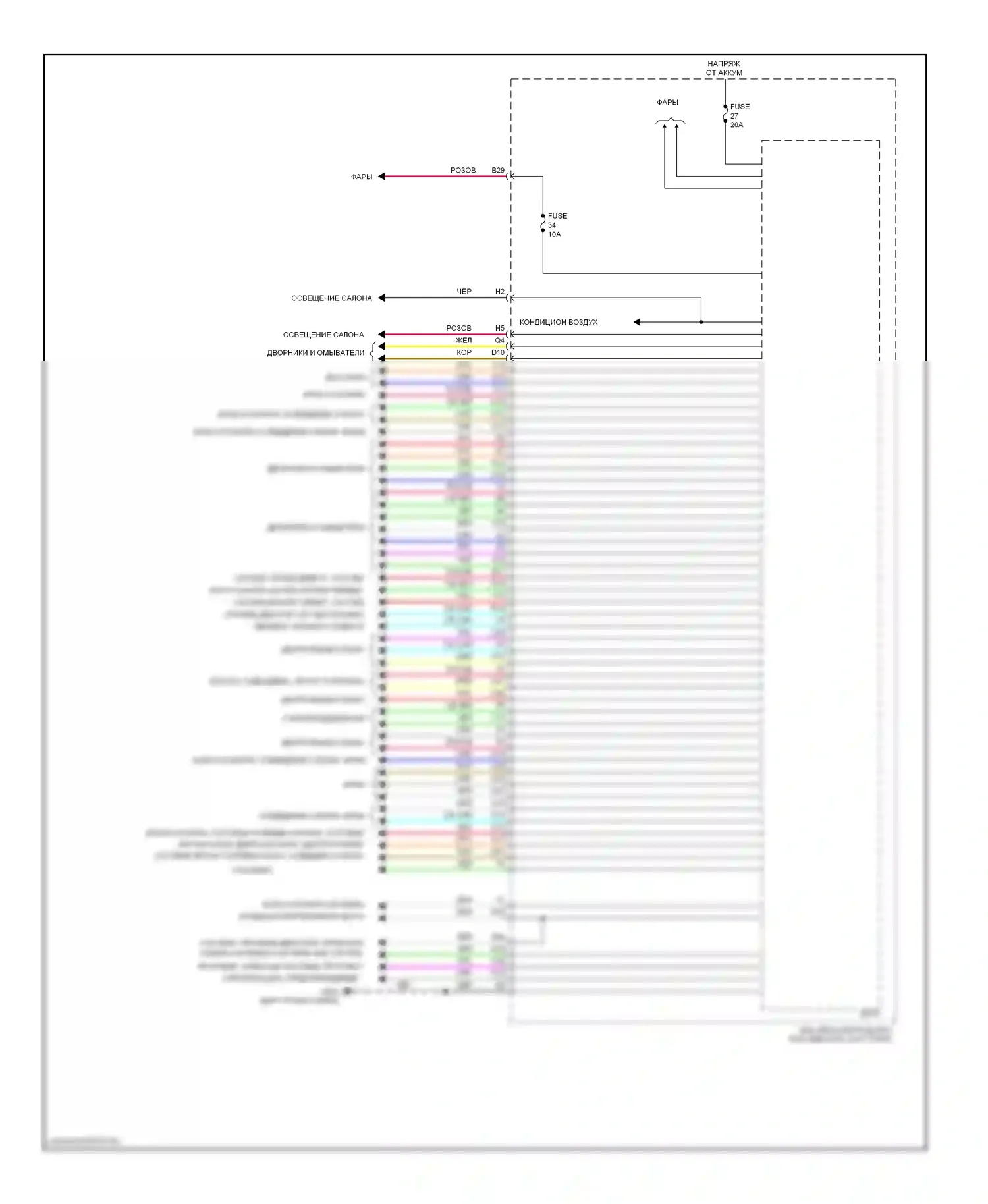 CR-Z Honda I (2010-2016): Электросхема блоков управления кузовом (2 из 2) 