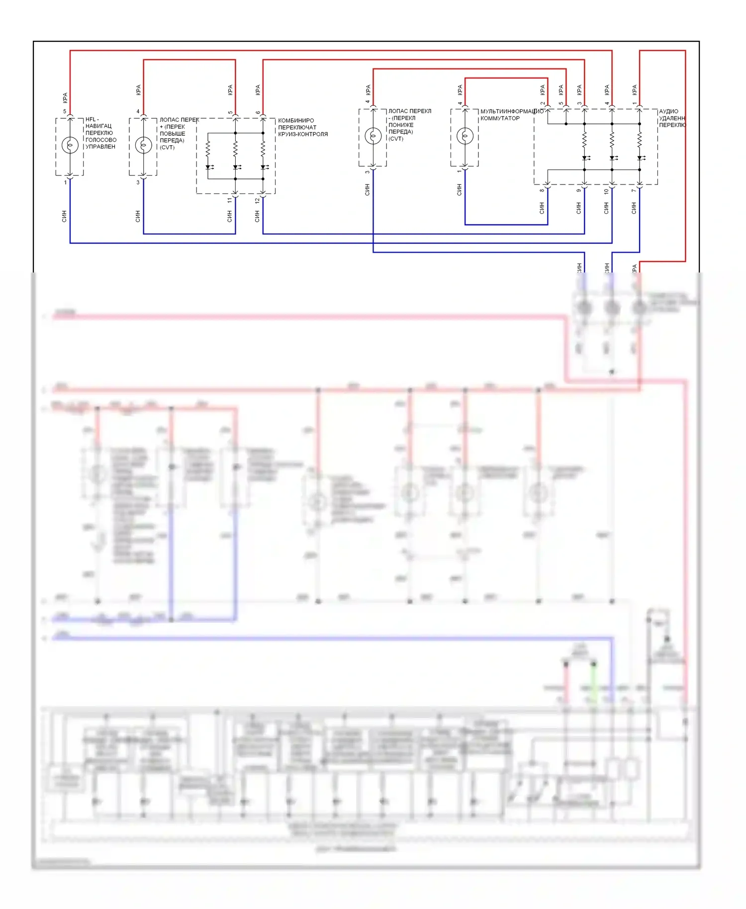 CR-Z Honda I (2010-2016): Электросхема подсветки приборной панели (2 из 2) 