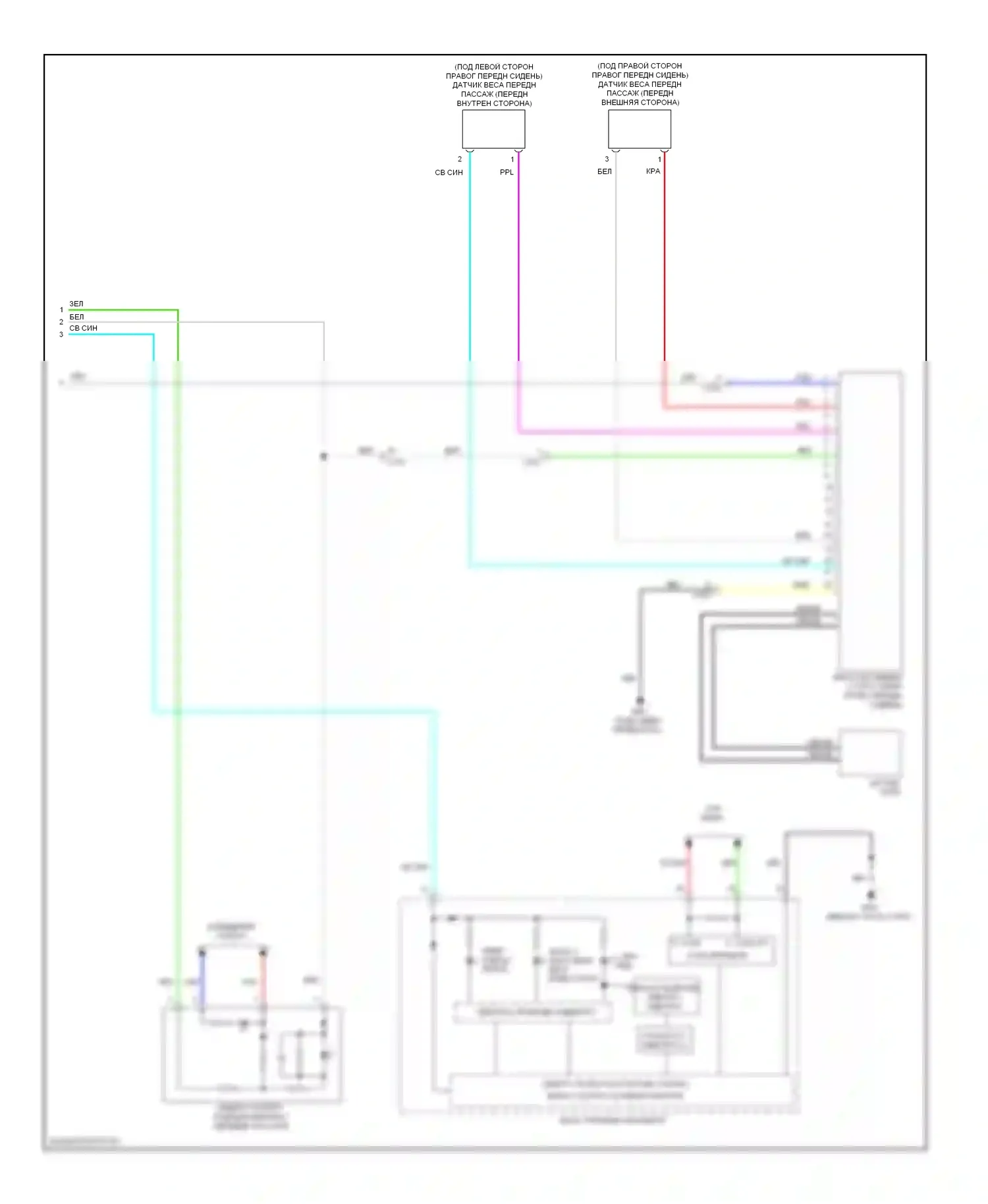 CR-Z Honda I (2010-2016): Электросхема подушек безопасности (3 из 3) 