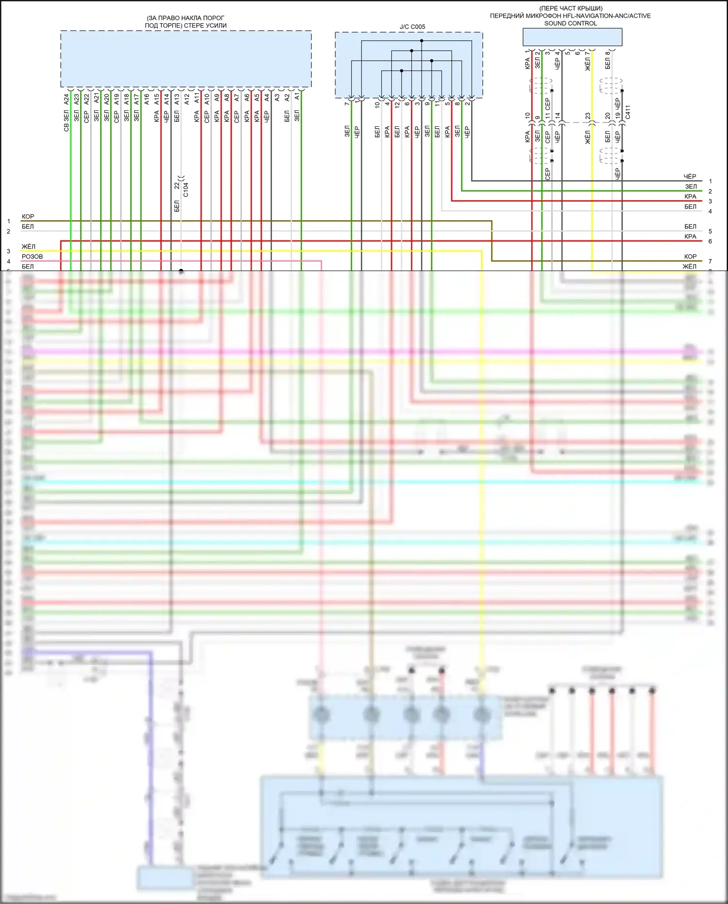 Crosstour Honda I рестайлинг (2012-2015): 3.5l, электросхема магнитолы (2 из 6) 