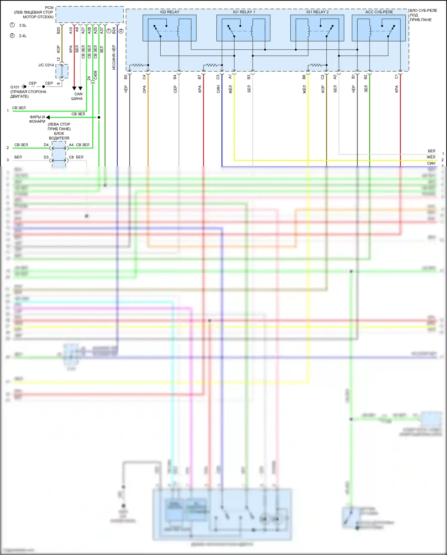 Crosstour Honda I рестайлинг (2012-2015): Электросхема защиты от взлома (2 из 6) 