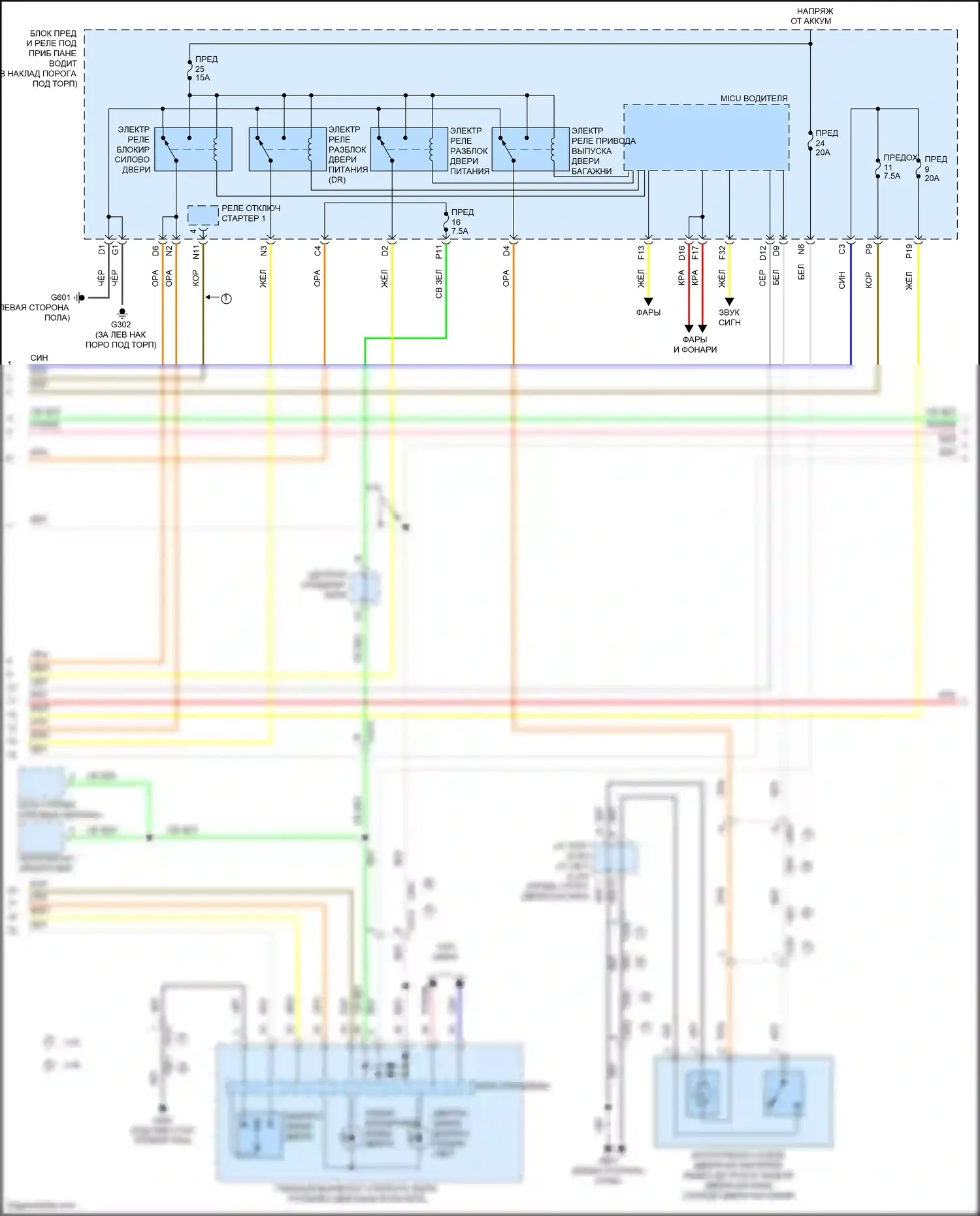 Crosstour Honda I рестайлинг (2012-2015): Электросхема защиты от взлома (4 из 6) 