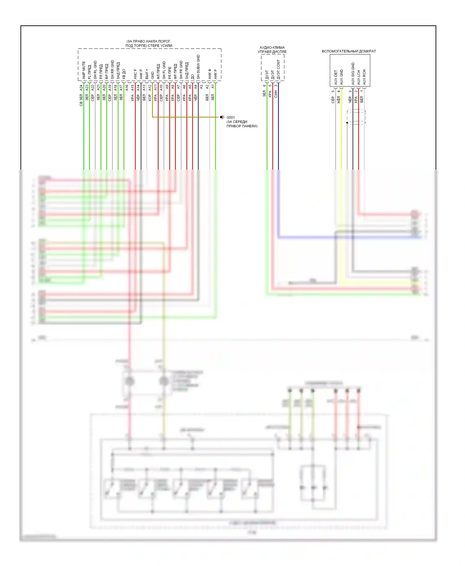 Crosstour Honda I (2009-2012): Электросхема премиум- магнитолы с навигацией (2 из 4) 