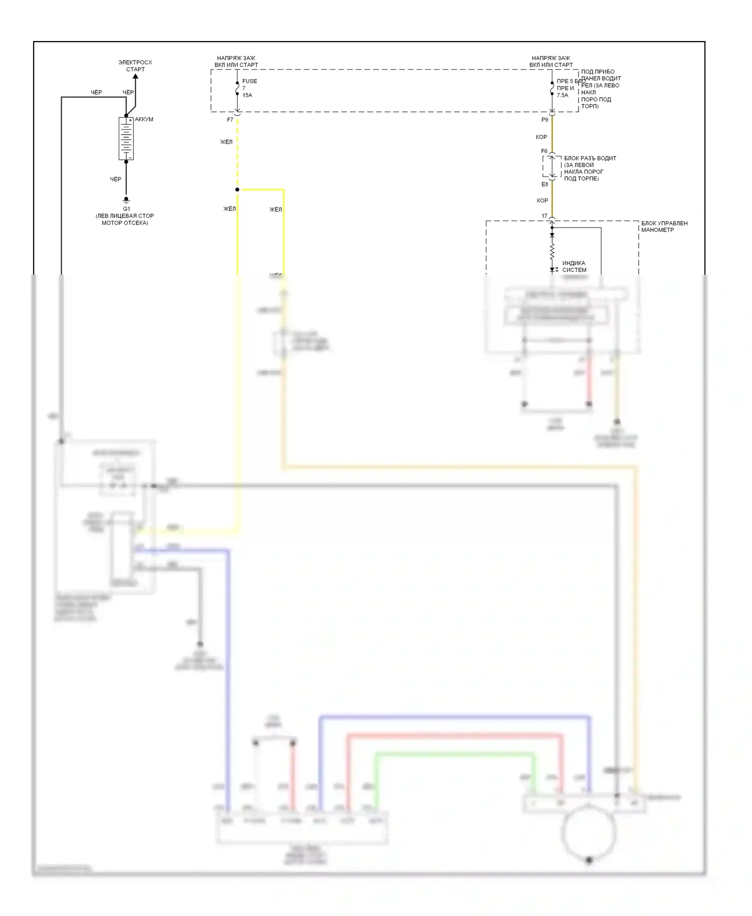 Crosstour Honda I (2009-2012): Электросхема генератора 