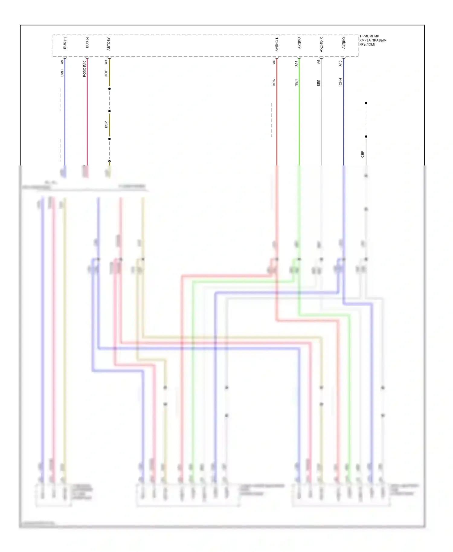 Element Honda YH2 рестайлинг 2 (2008-2011): Электросхема шины ga-net/аудиосети ga-net 