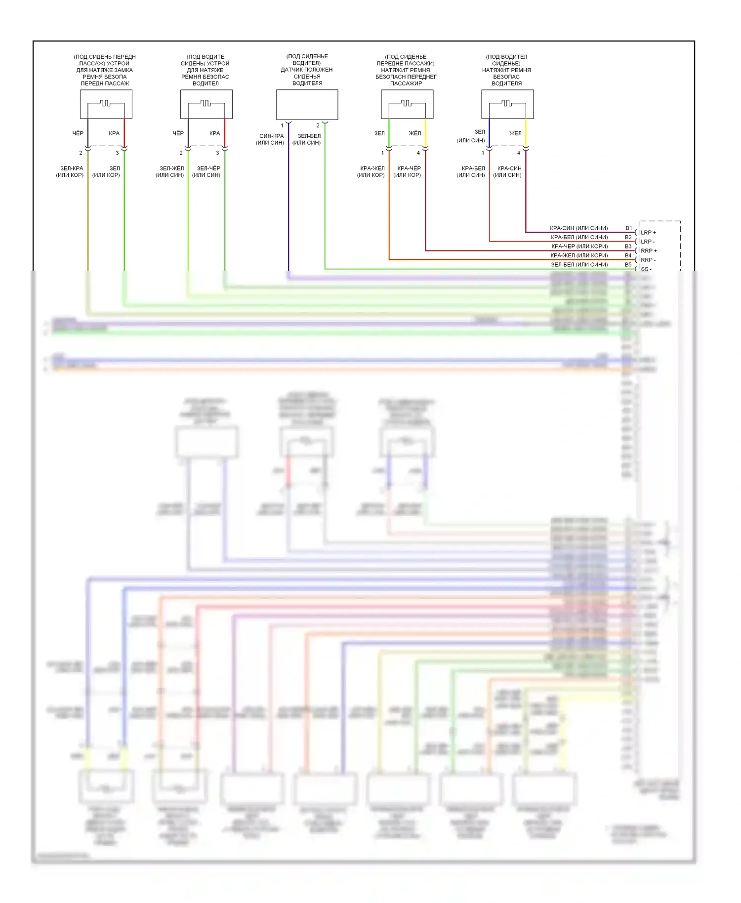 Element Honda YH2 рестайлинг 2 (2008-2011): Электросхема подушек безопасности (3 из 3) 