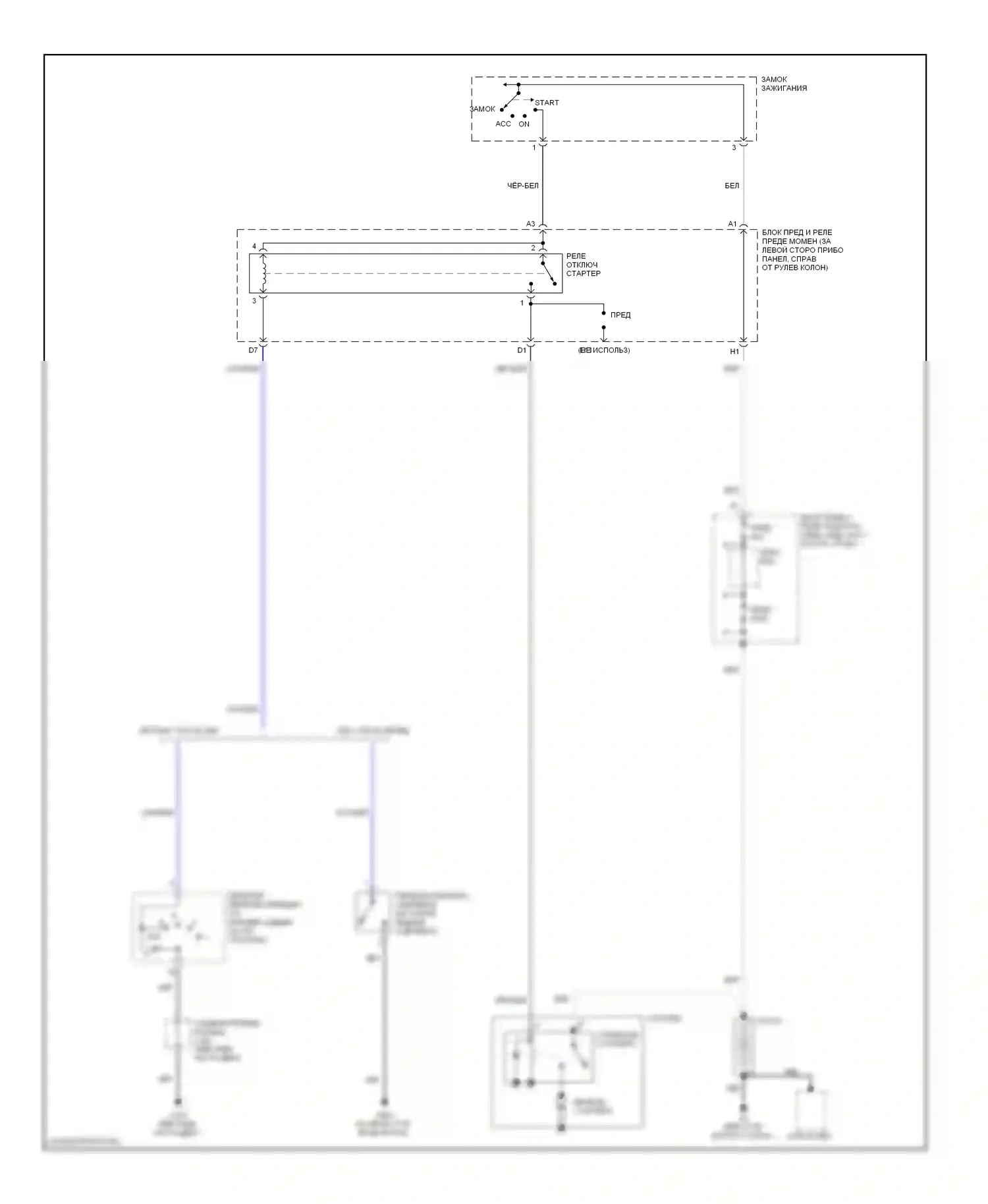 Element Honda YH2 рестайлинг 2 (2008-2011): Электросхема стартера 