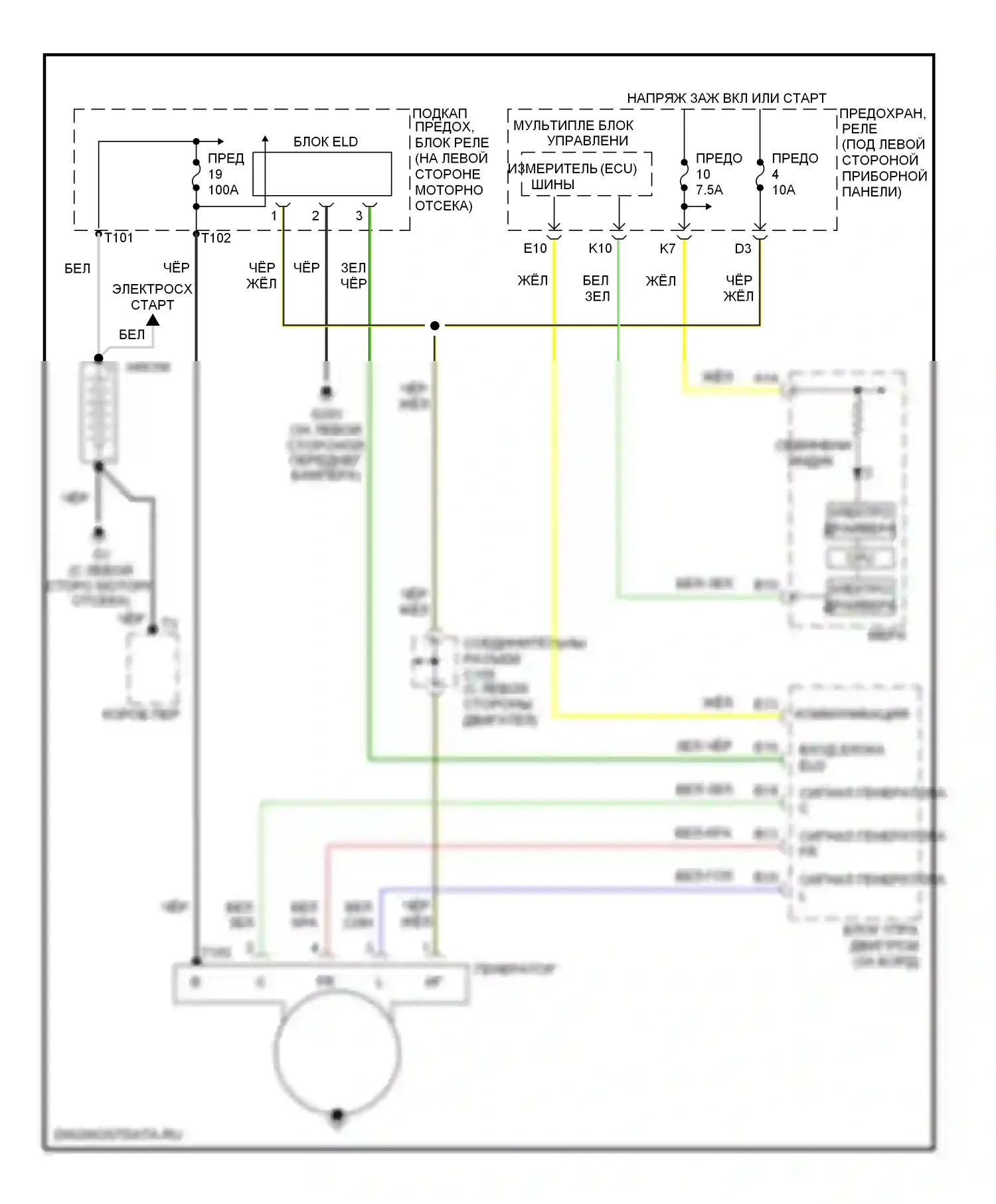 Element Honda YH2 (2003-2006): Электросхема генератора 
