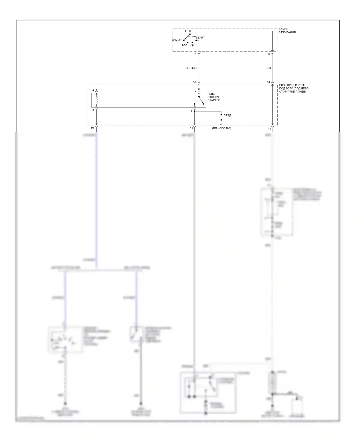 Element Honda YH2 (2003-2006): Электросхема стартера 