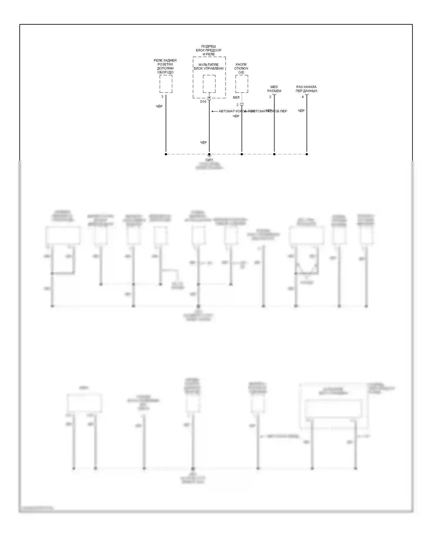 Element Honda YH2 (2003-2006): Электросхема точек подключения масс (3 из 4) 
