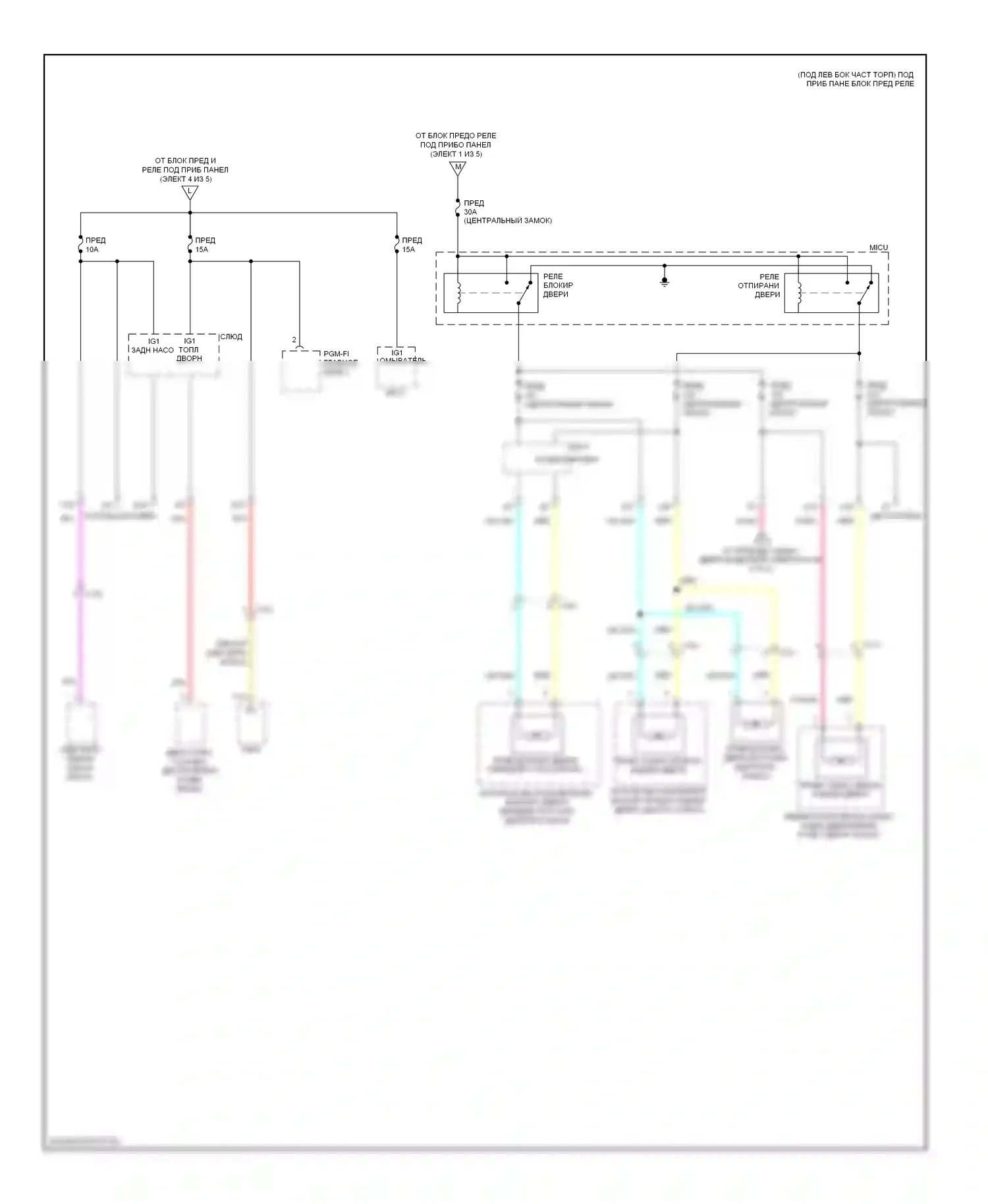 Fit Honda GE (2007-2014): Электросхема блока предохранителей реле (5 из 5) 